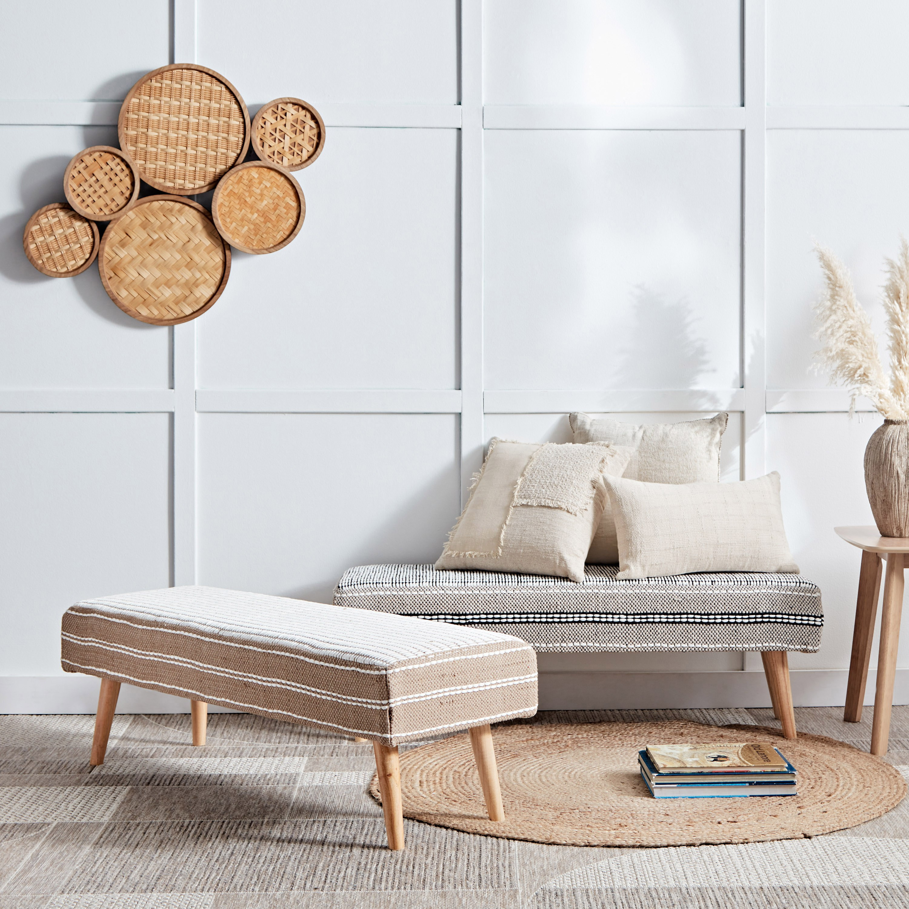 مقعد بنش مصنوع يدويًا من لوم كرافت - 40x40x120 سم-hbxfurniture-sofasandarmchairs-benches-image-7