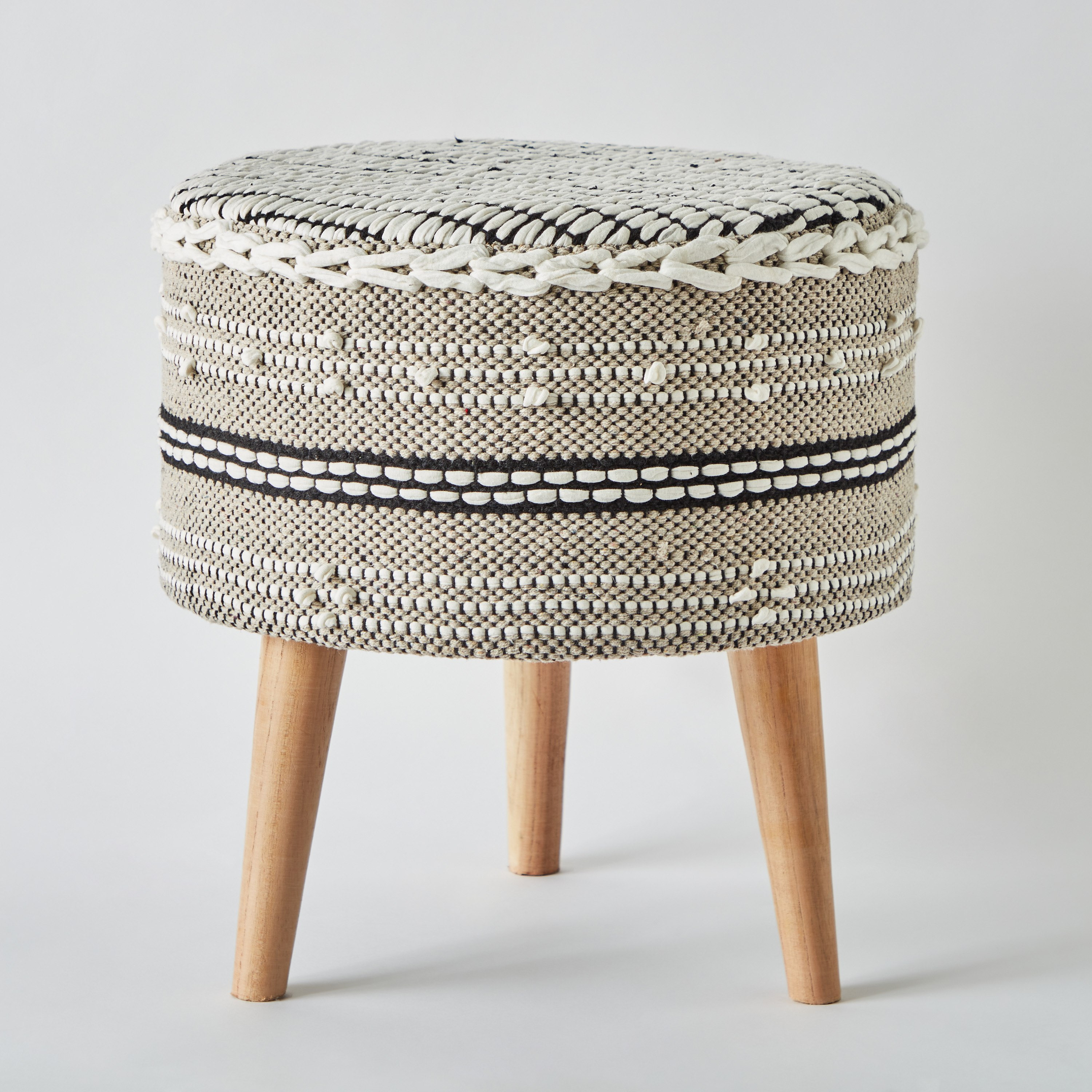 مقعد مصنوع يدويًا من لوم كرافت - 40x40x40 سم-hbxlivingroom-sofasandarmchairs-ottomansandfootstools-image-5