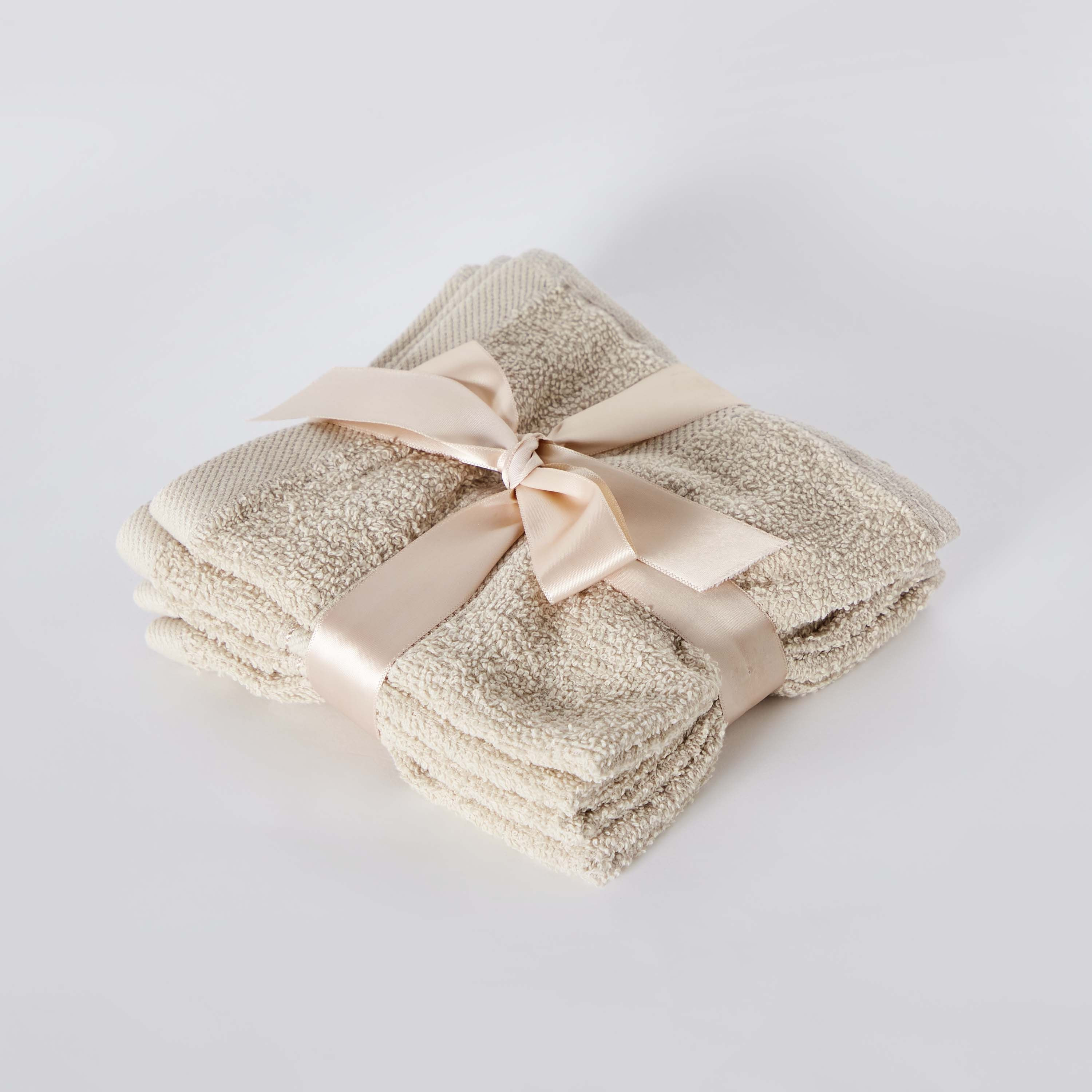 طقم مناشف وجه ممشطة 4 قطع من إسينشال - 30x30 سم-hbxbathroom-bathroomtextiles-image-5