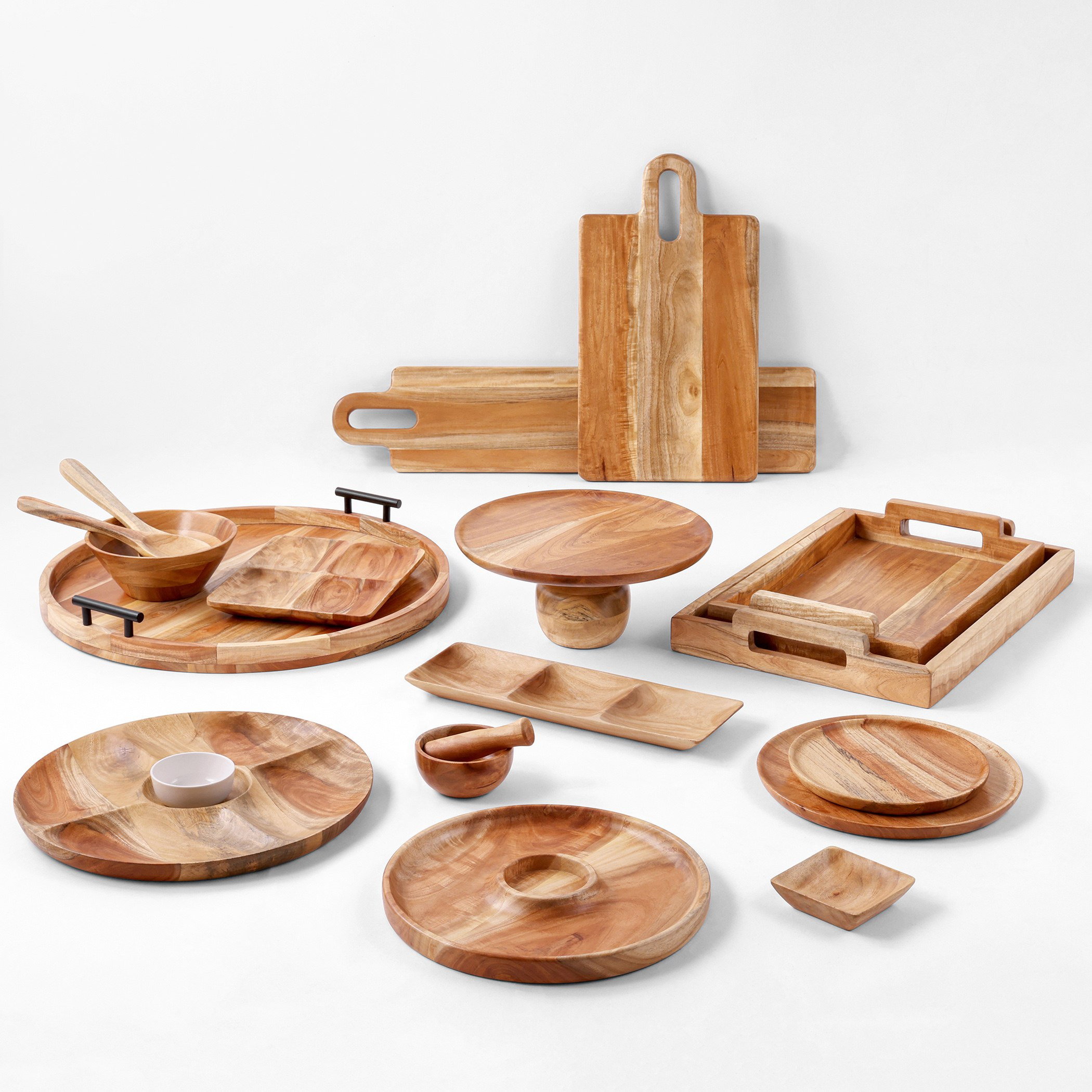Albero Round Platter with Ceramic Bowl - 30x5.5 cm-hbxdecorandfurnishings-tabletop-serveware-image-5
