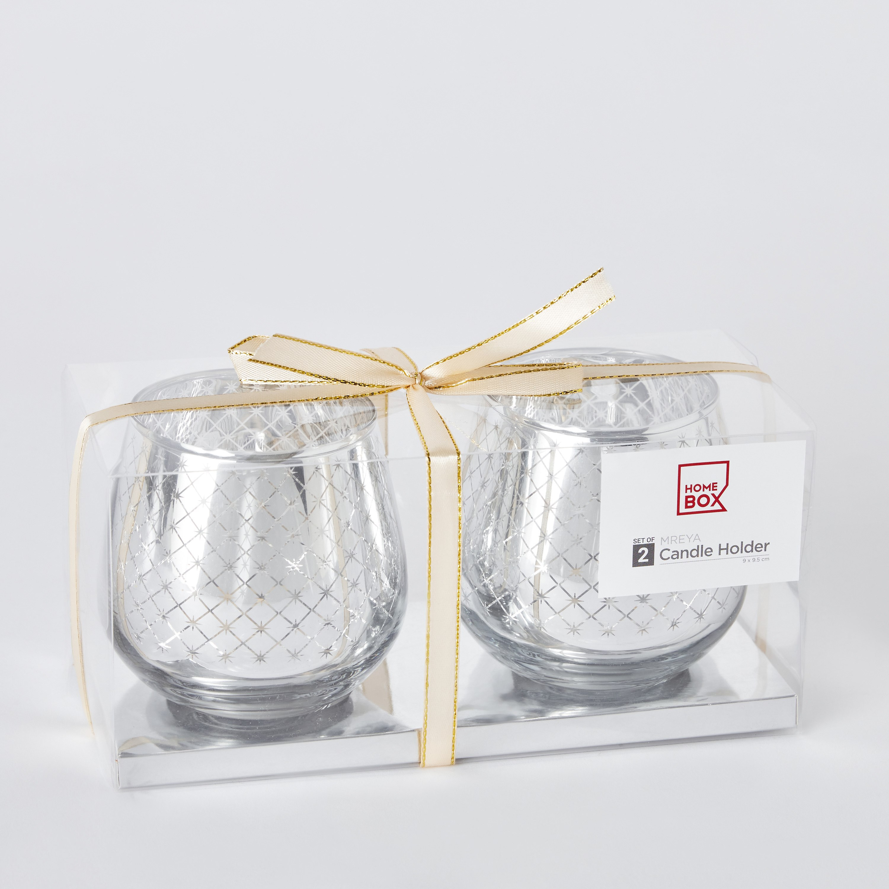 حامل شموع زجاجي قطعتين من مريا - 9x9.5 سم-hbxlivingroom-decorandaccessories-candleholders-image-5