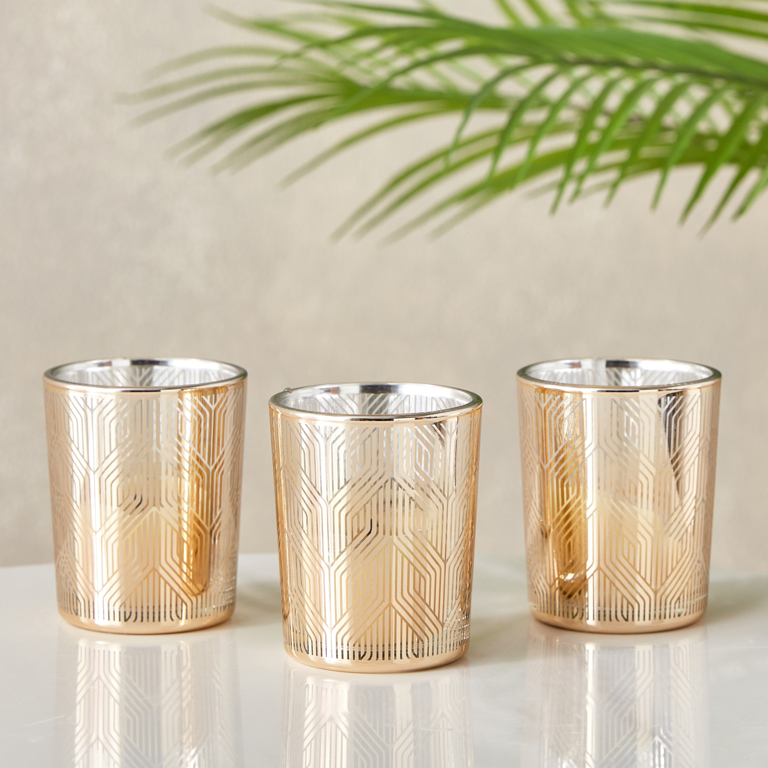 طقم حامل شموع زجاج 3 قطع من مريا - 5.5x6.5 سم-hbxlivingroom-decorandaccessories-candleholders-image-2