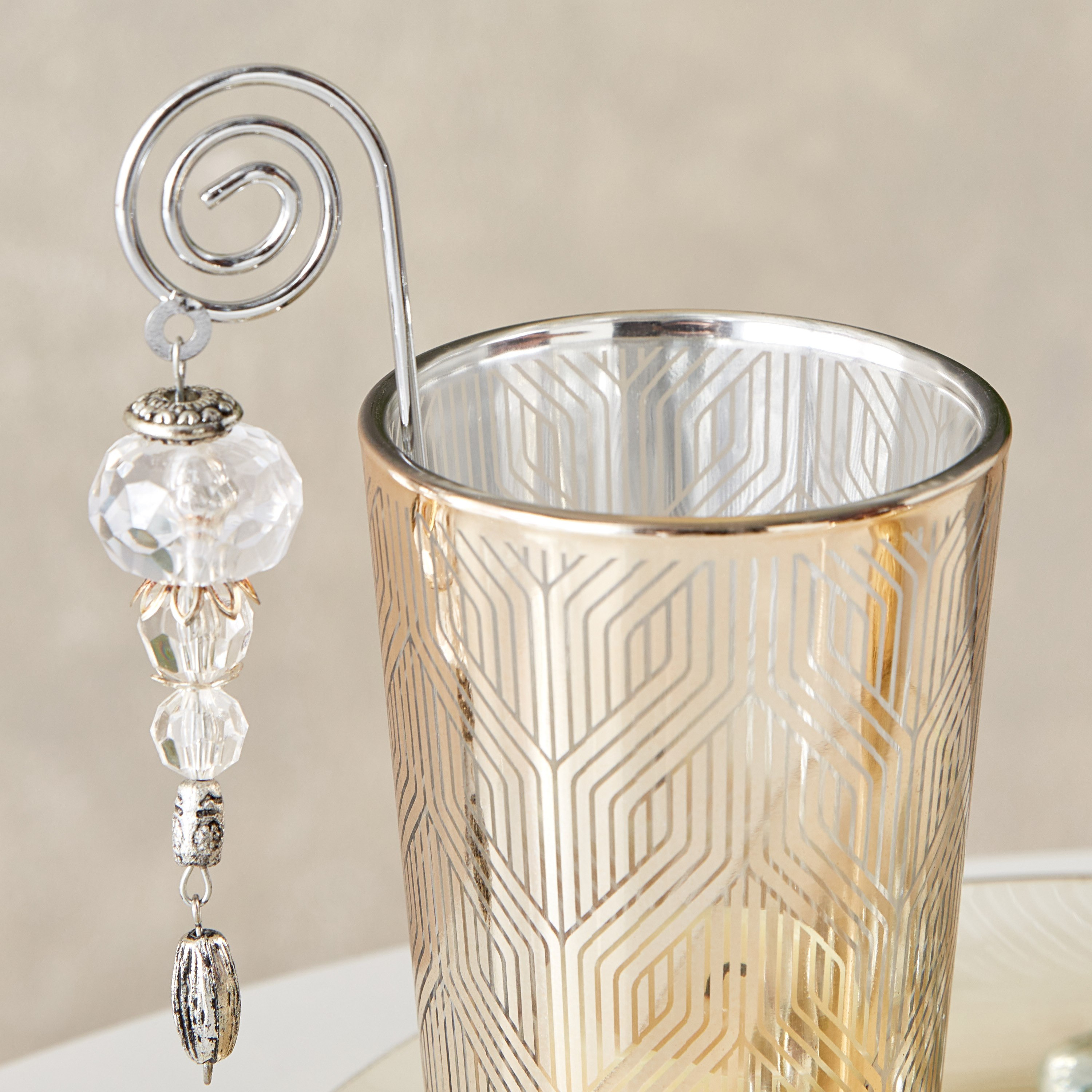 طقم حاملات شموع زجاجية 3 قطع مع صينية زجاجية مستديرة من ميريا-hbxlivingroom-decorandaccessories-candleholders-image-4