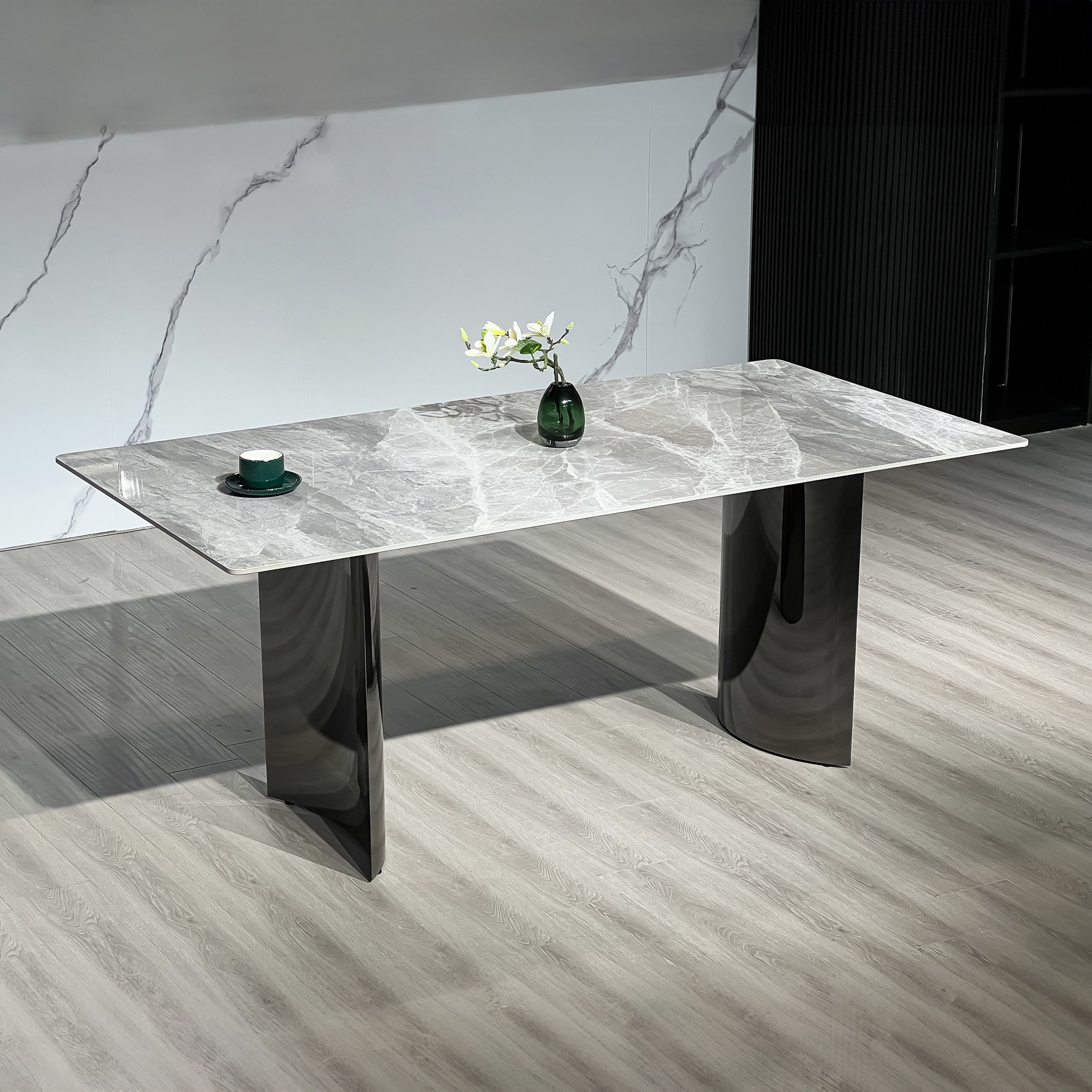 Titanium Sintered Stone Top 6-Seater Dining Table Set-hbxfurniture-diningtablesandsets-diningsets-sixseater-image-8
