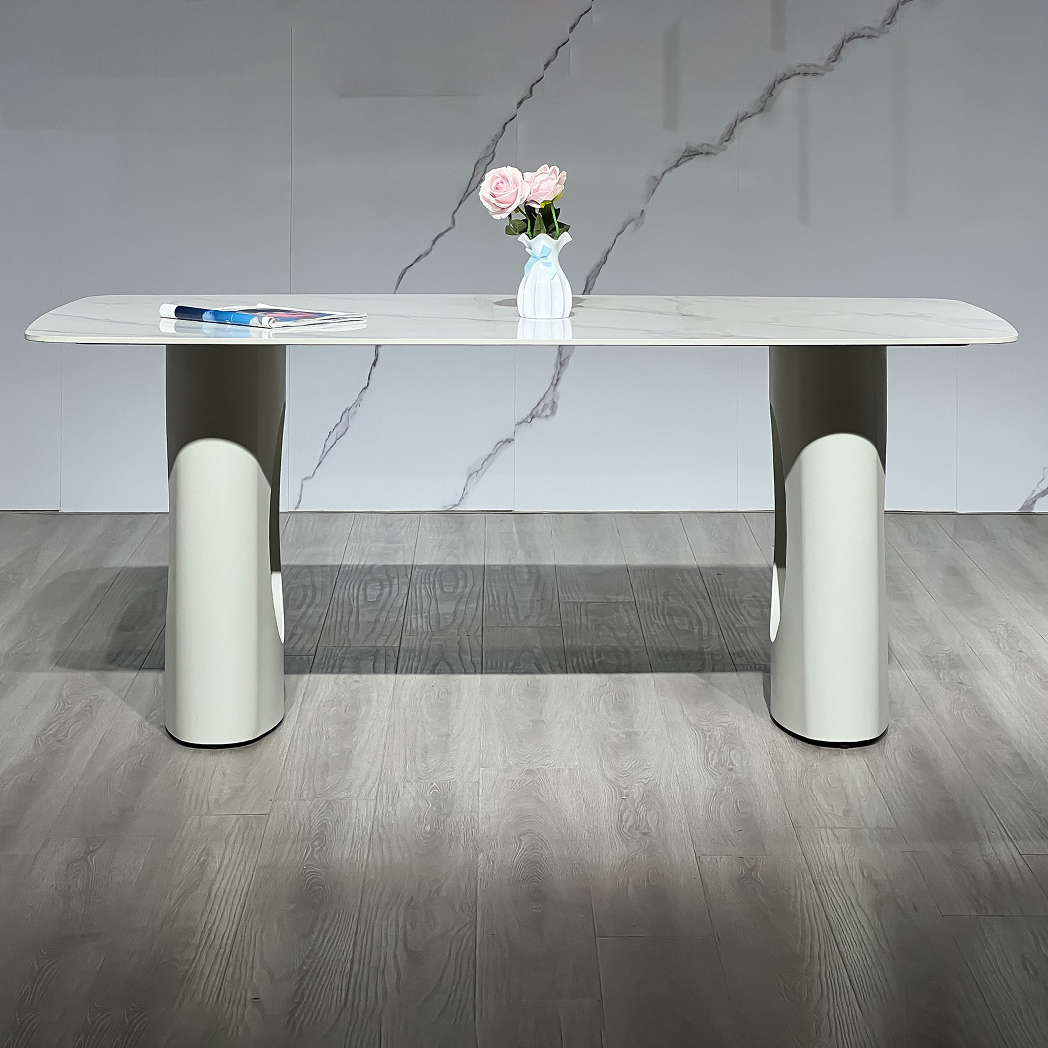 طقم طاولة سفرة من الحجر الملبد بـ6 مقاعد من بولاريس-hbxfurniture-diningtablesandsets-diningsets-sixseater-image-10