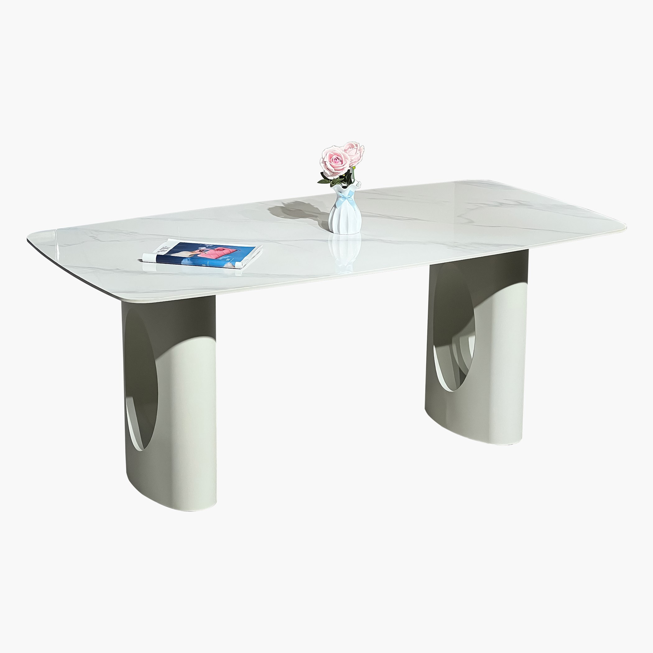 طقم طاولة سفرة من الحجر الملبد بـ6 مقاعد من بولاريس-hbxfurniture-diningtablesandsets-diningsets-sixseater-image-12