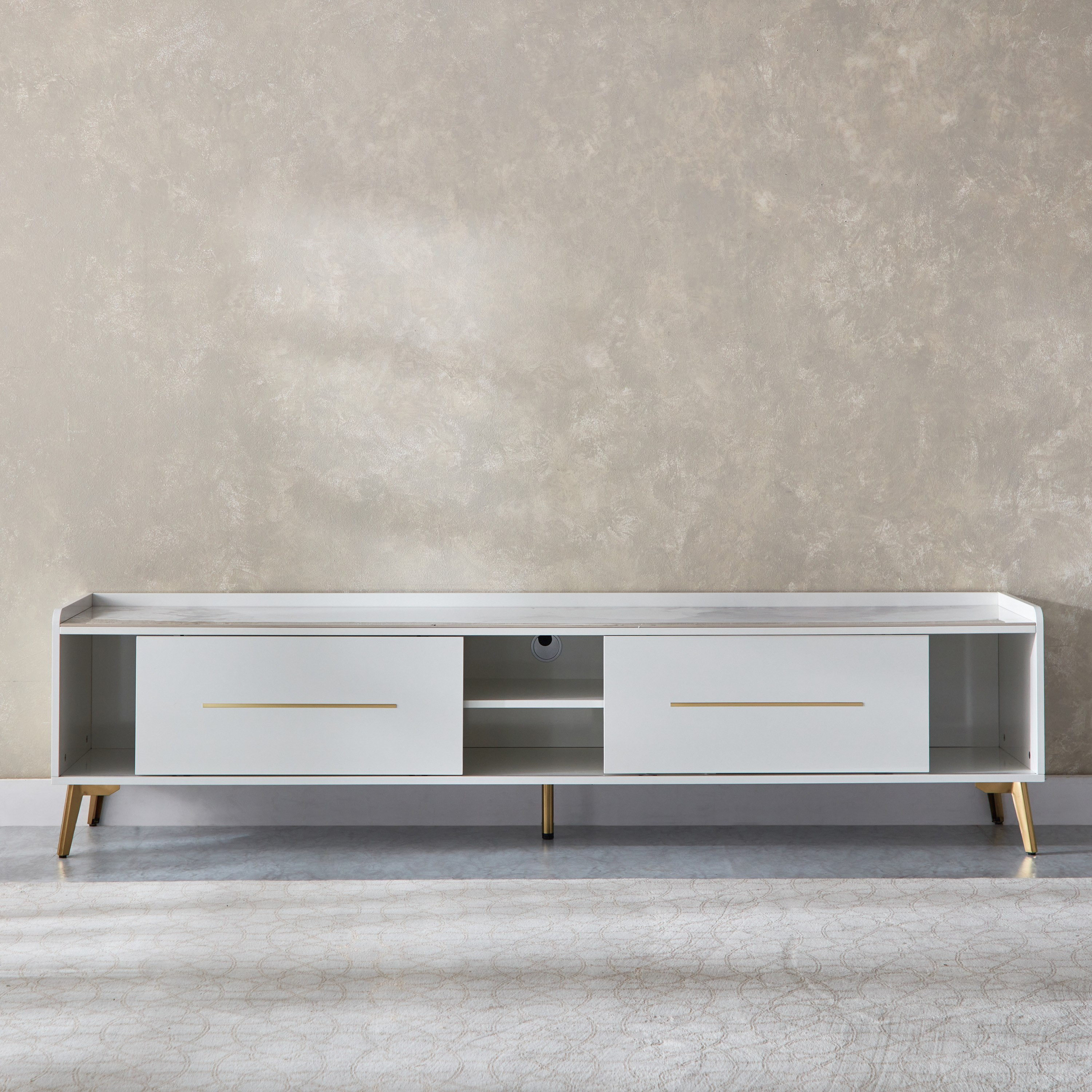 Pearl 2 Metre Sintered Stone TV Unit for TVs up to 80 inches-hbxlivingroom-mediaunitsandstorage-tvunits-image-3