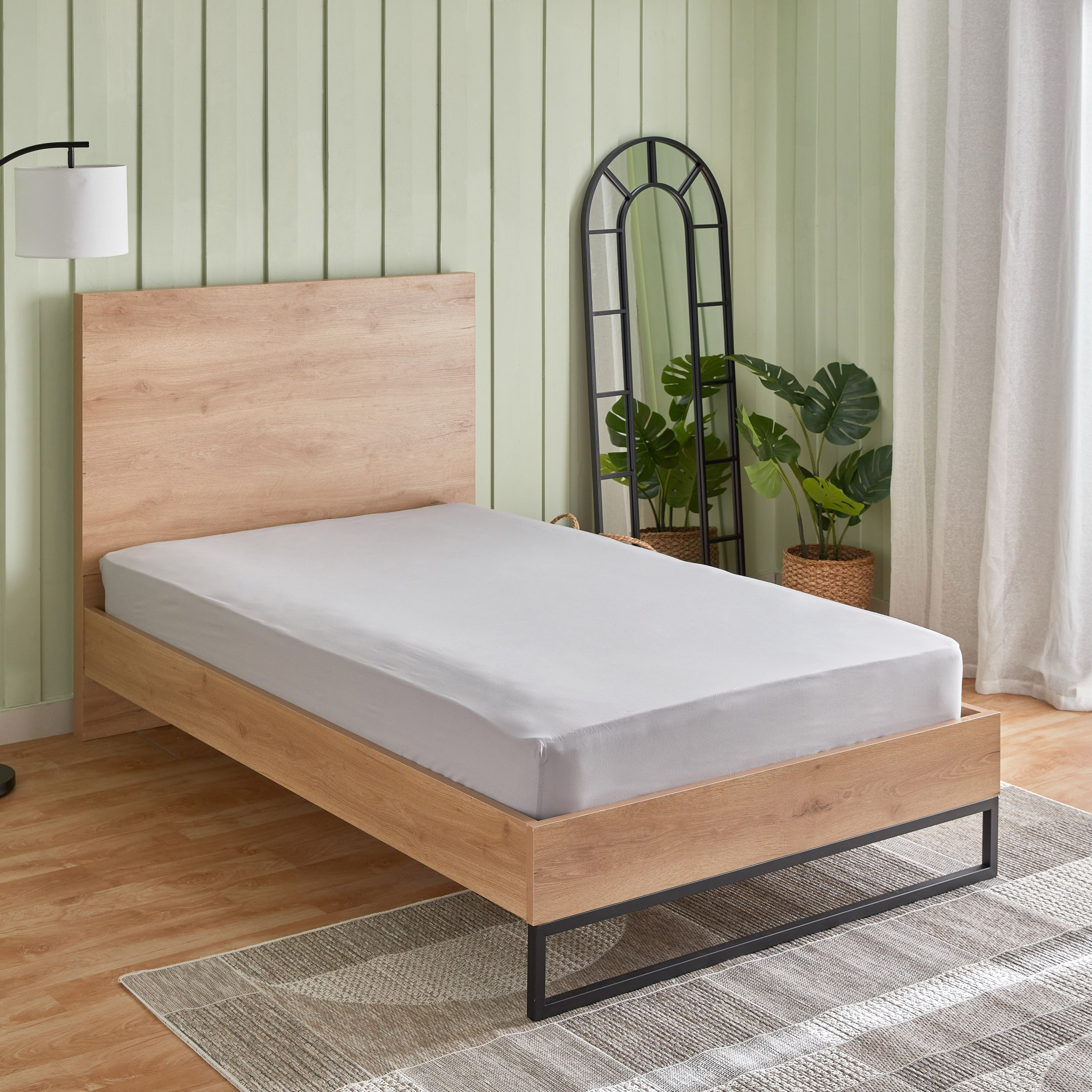 شرشف مطاطي توين بولي قطن من بريستول - 120x200+25 سم-hbxhomeware-hbxbedroom-image-1