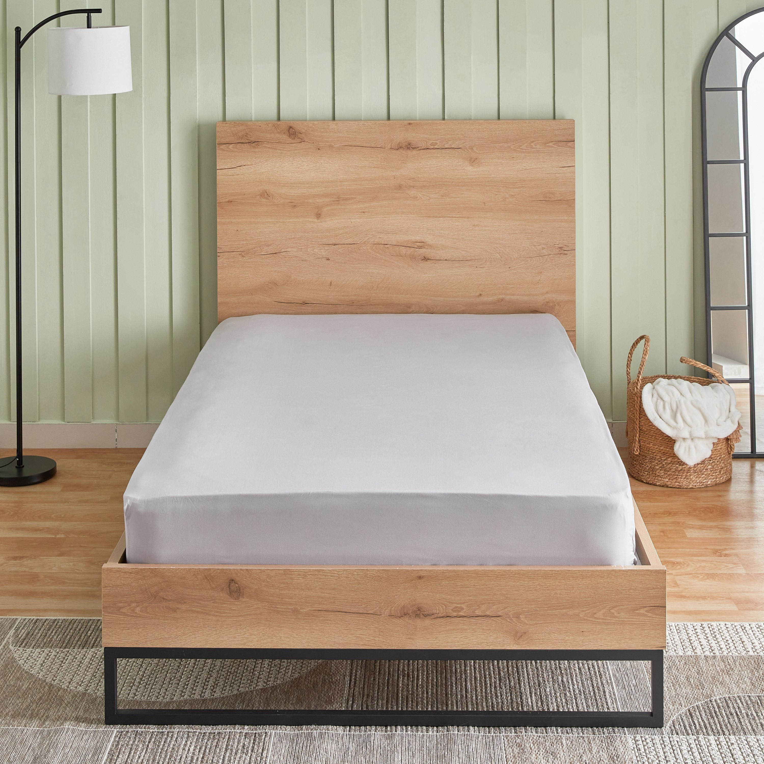 شرشف مطاطي توين بولي قطن من بريستول - 120x200+25 سم-hbxhomeware-hbxbedroom-image-2