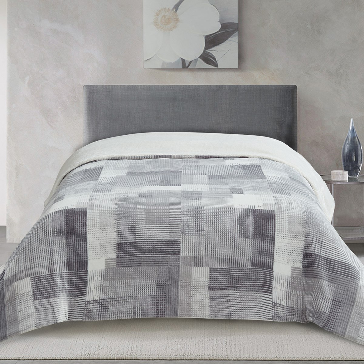 بطانية فلانيل شيربا كوين بطبعات دينزي من براكستون - 200x220 سم-hbxhomeware-hbxbedroom-image-2