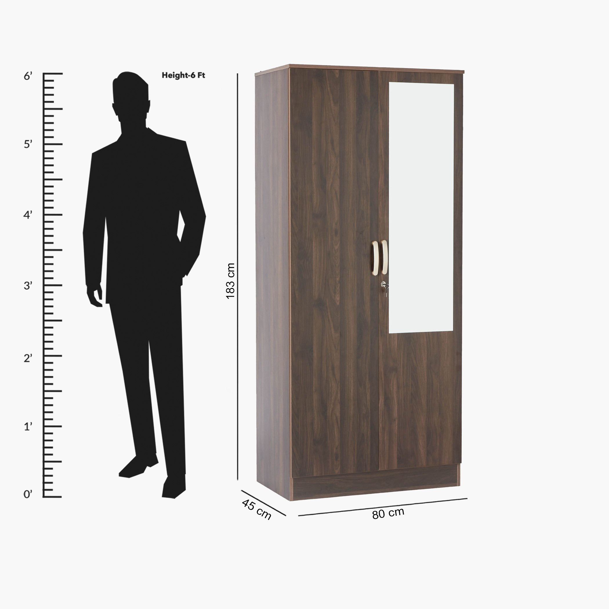 خزانة ملابس 2 باب قابلة للقفل بدرج ومرآة - كيبو من موڤو-hbxfurniture-wardrobes-image-12