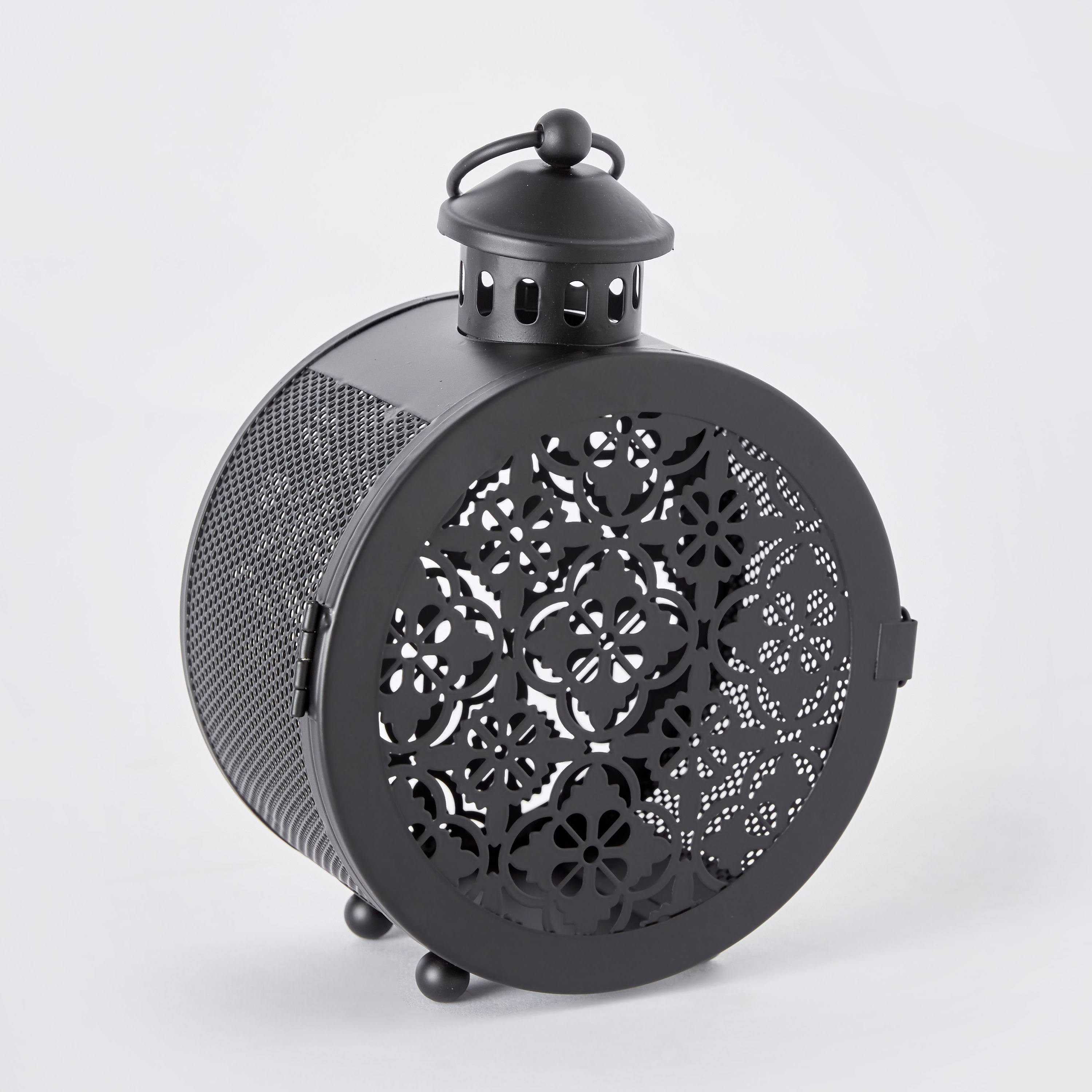 Aurora Metal Round Cutout Lantern - 14x8x19 cm-hbxdecorandfurnishings-homeaccessories-lanterns-image-6
