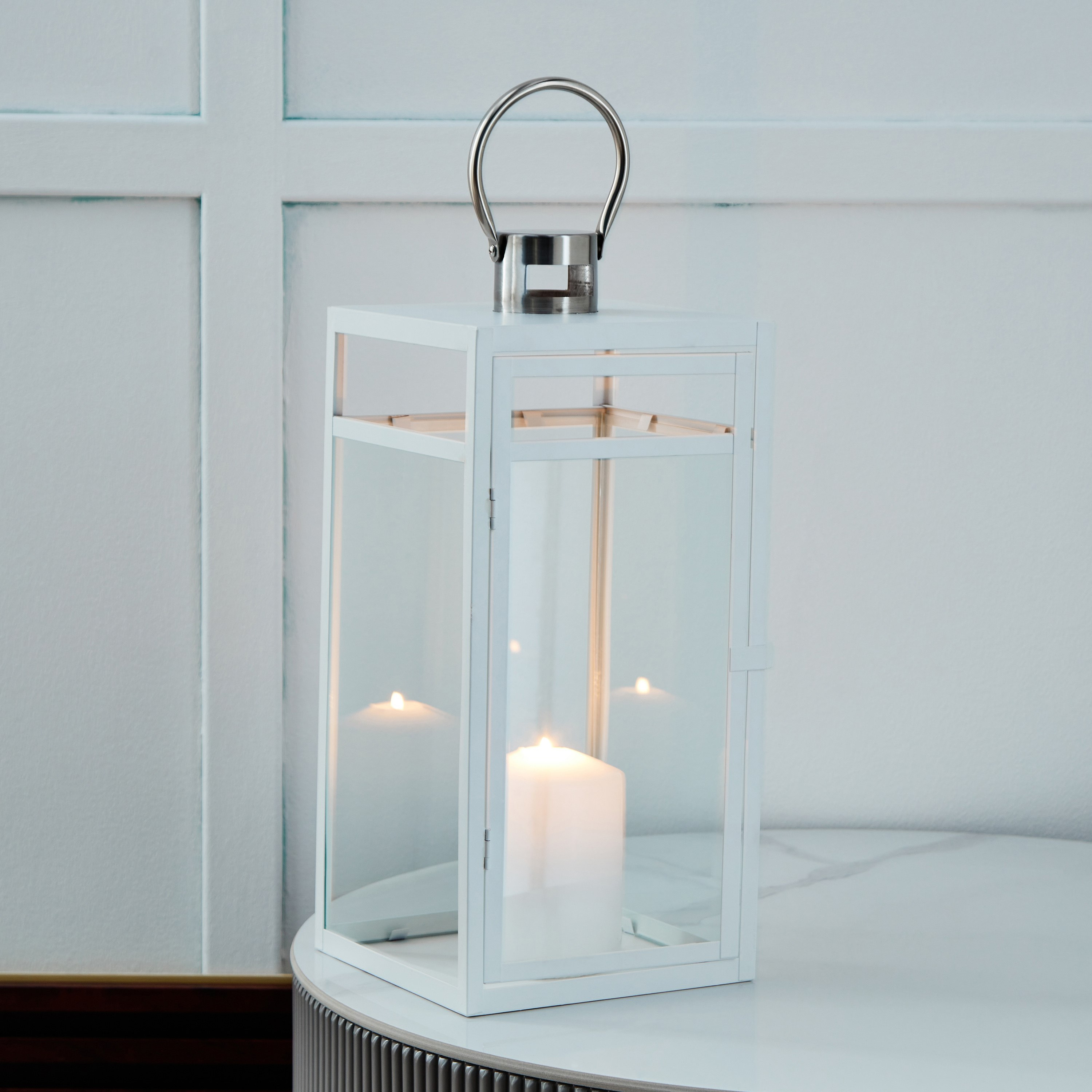 فانوس معدن من أورورا - 21x21x48 سم-hbxdecorandfurnishings-homeaccessories-lanterns-image-2