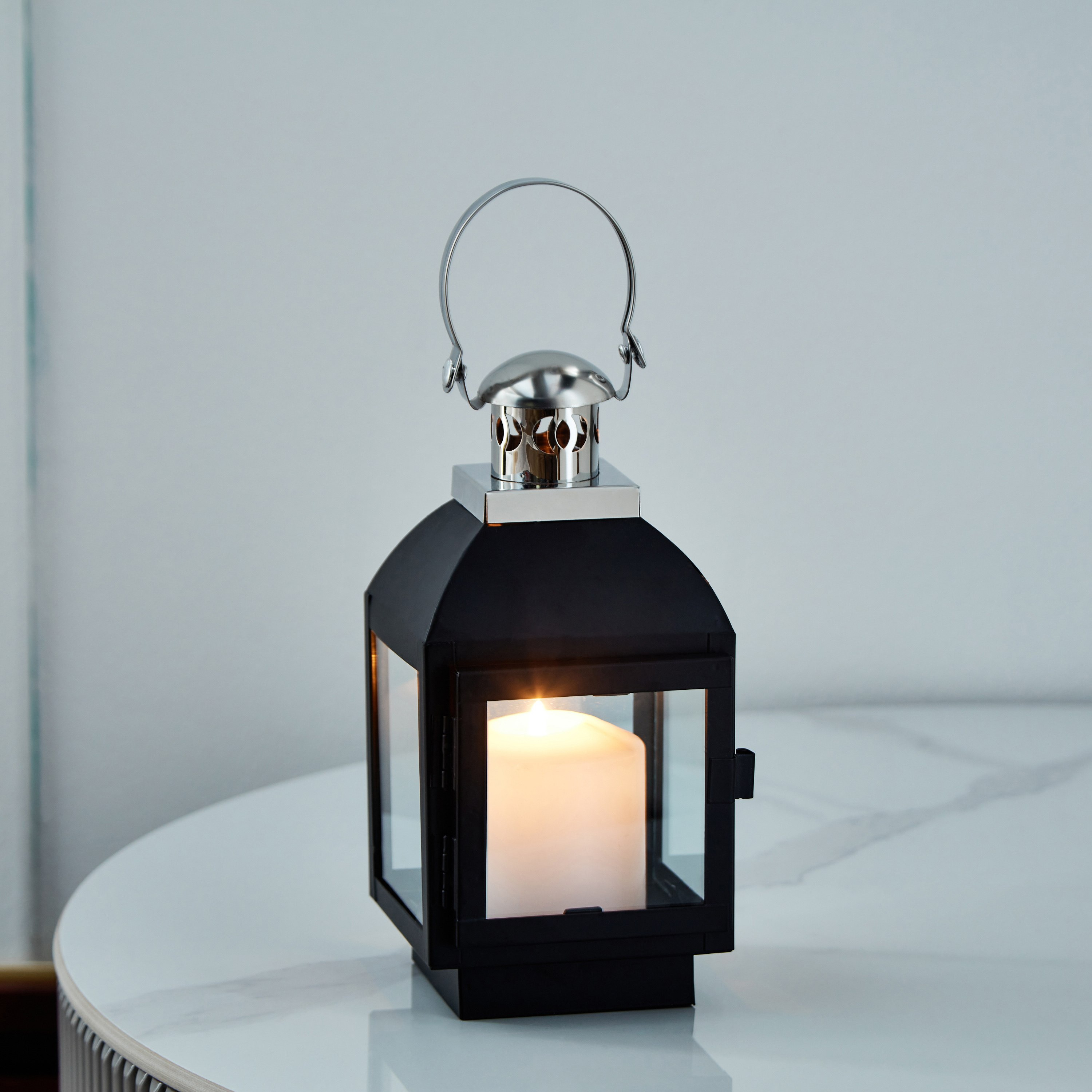 فانوس معدني بمقبض من أورورا - 11.2x10.5x21 سم-hbxdecorandfurnishings-homeaccessories-lanterns-image-2
