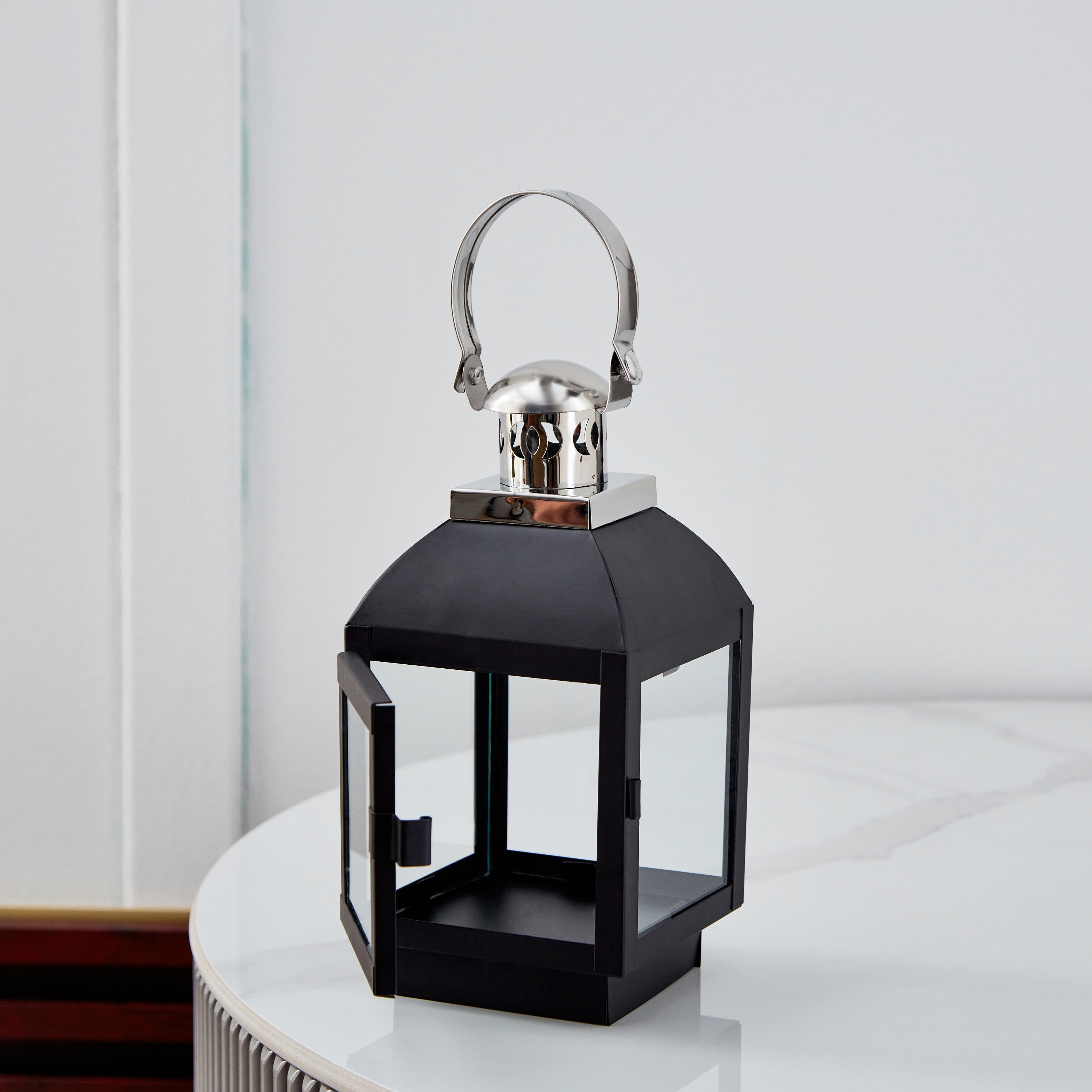 فانوس معدني بمقبض من أورورا - 11.2x10.5x21 سم-hbxdecorandfurnishings-homeaccessories-lanterns-image-3