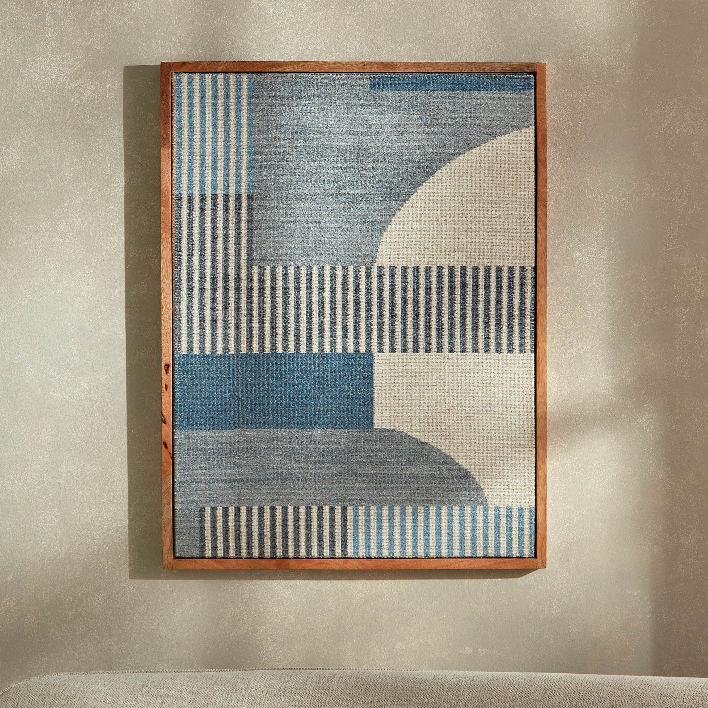 ديكور حائط تجريدي من القماش مزيّن بإطار ثلاثي الأبعاد من مير - 64x84 سم-hbxhomeware-hbxdecorandfurnishings-image-1