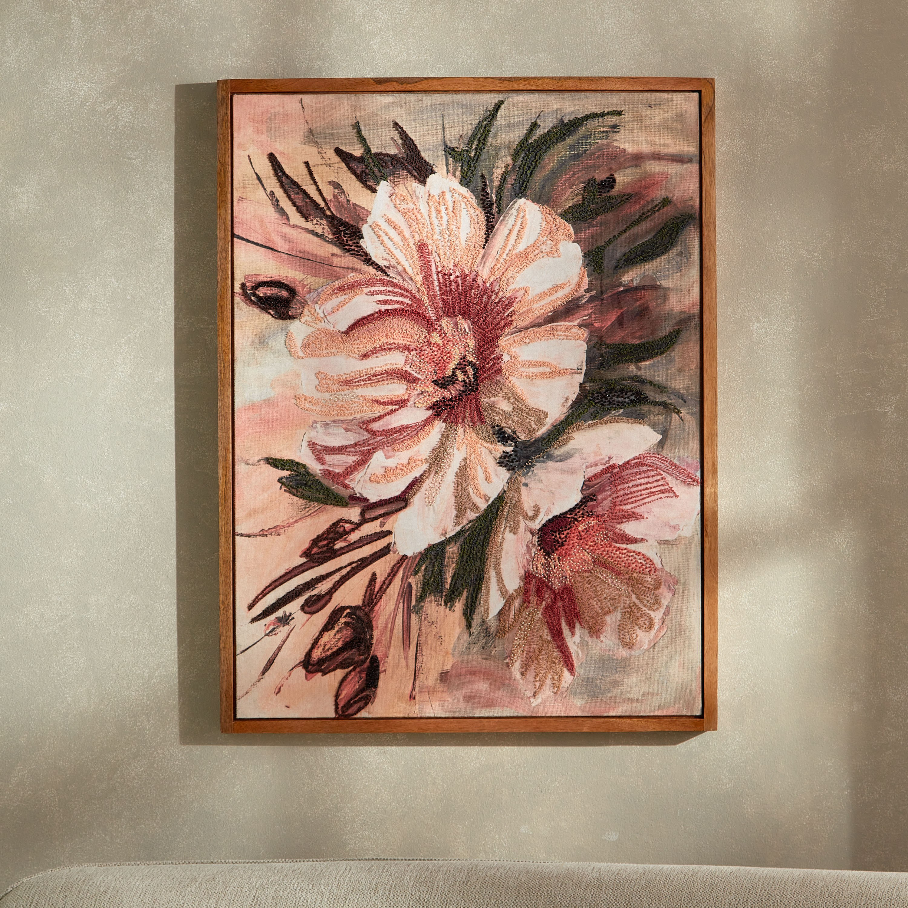 Mir 3D Floral Embellished Framed Wall Art - 64x84x3.8 cm-hbxhomeware-hbxdecorandfurnishings-image-1