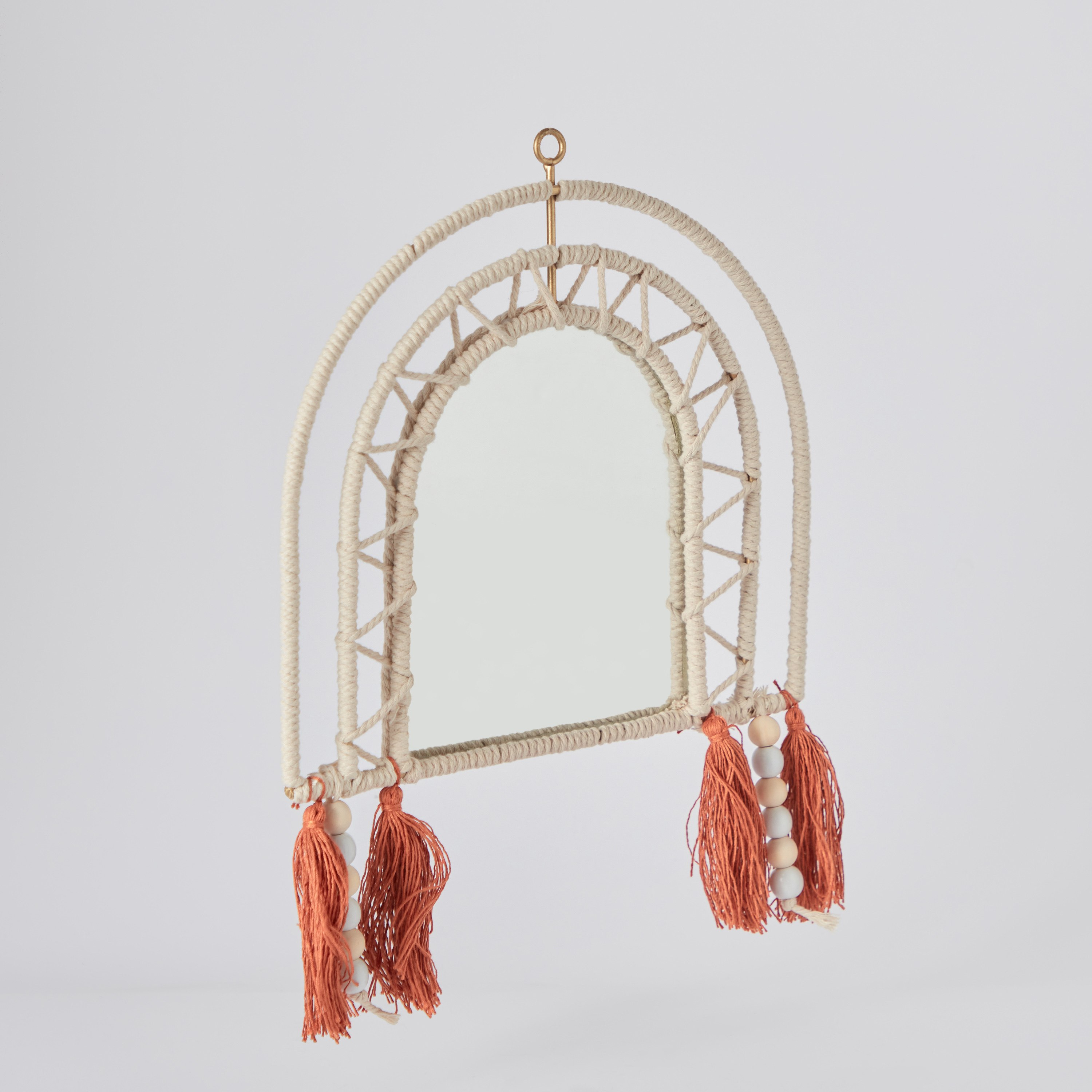 مرآة سلك مزينة بخرز خشبي وشرابة - روتانا - 29x38 سم-hbxhomeware-hbxdecorandfurnishings-image-5