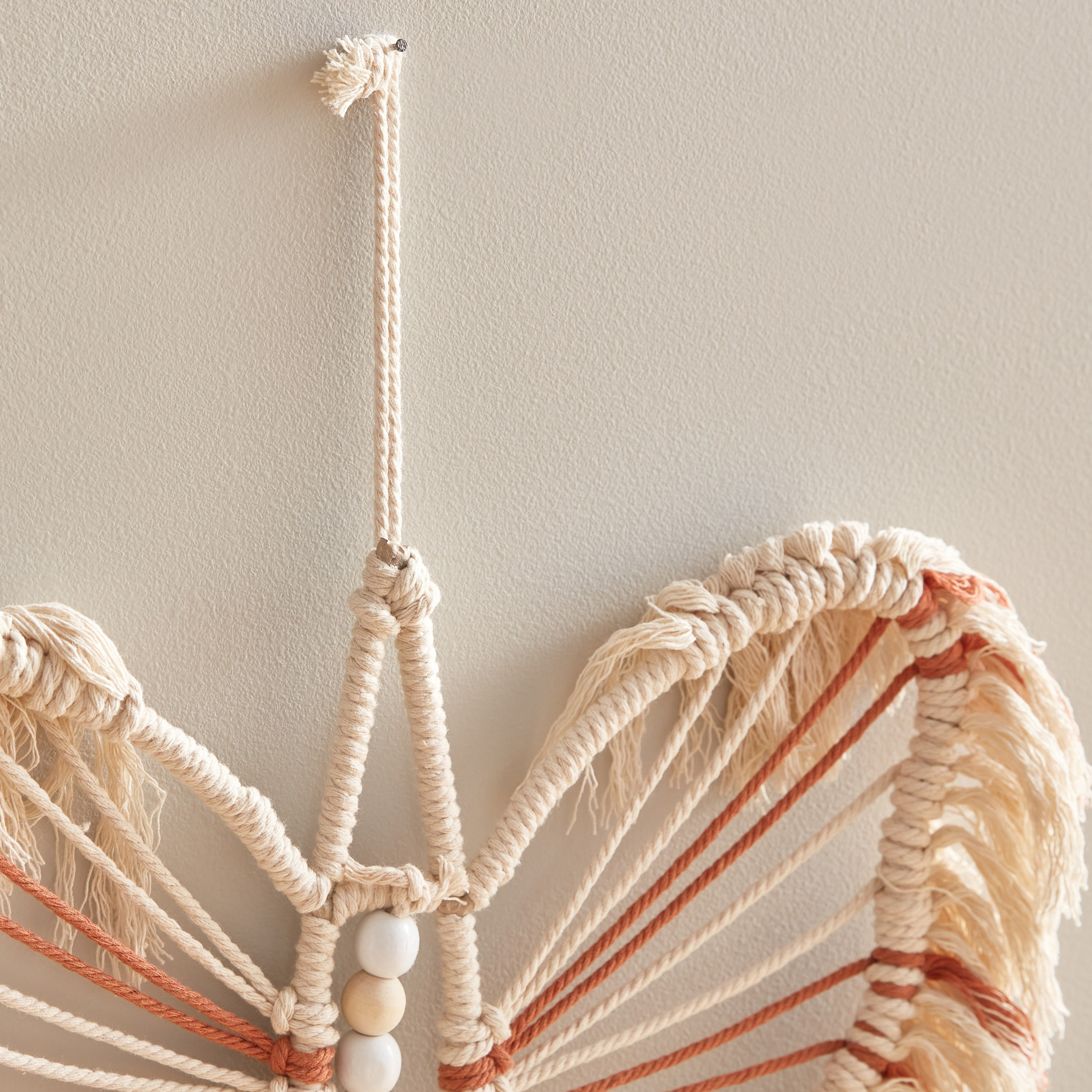 Rotana Wire Butterfly Hanger with Wooden Beads - 31x31 cm-hbxlivingroom-walldecor-wallart-image-3