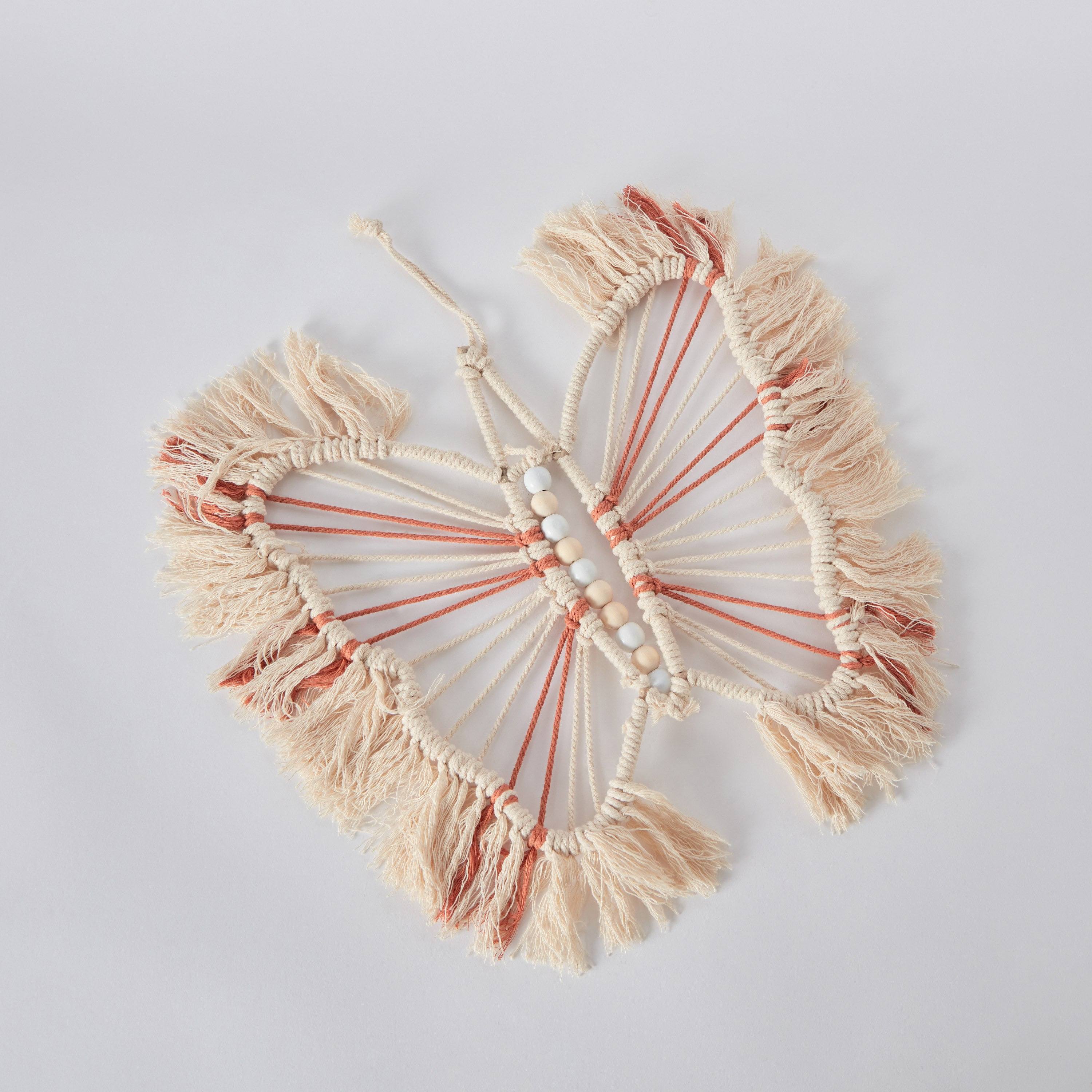 Rotana Wire Butterfly Hanger with Wooden Beads - 31x31 cm-hbxlivingroom-walldecor-wallart-image-6