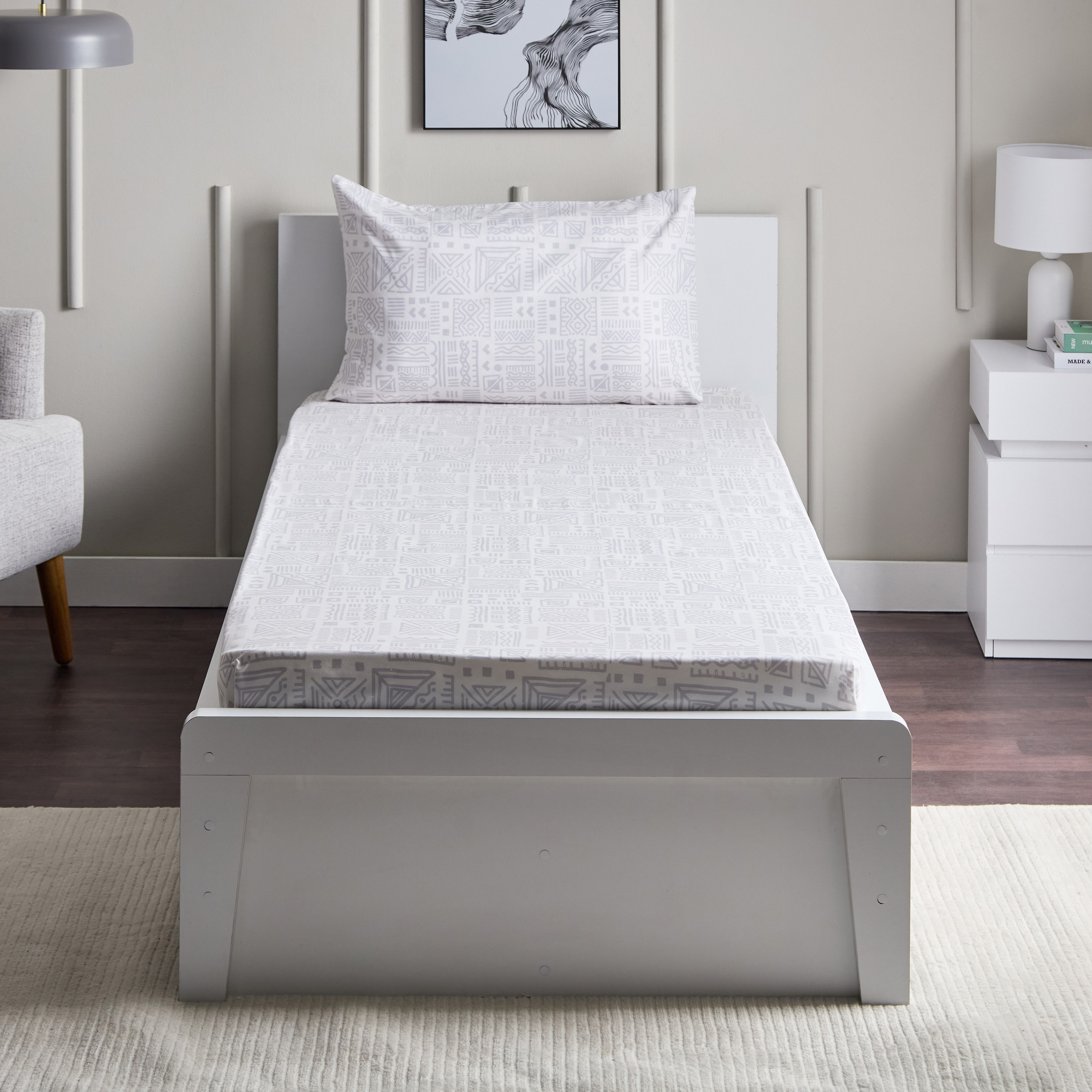 طقم شرشف مسطح فردي رين من ماتريكس - 140x240 سم-hbxhomeware-hbxbedroom-image-2