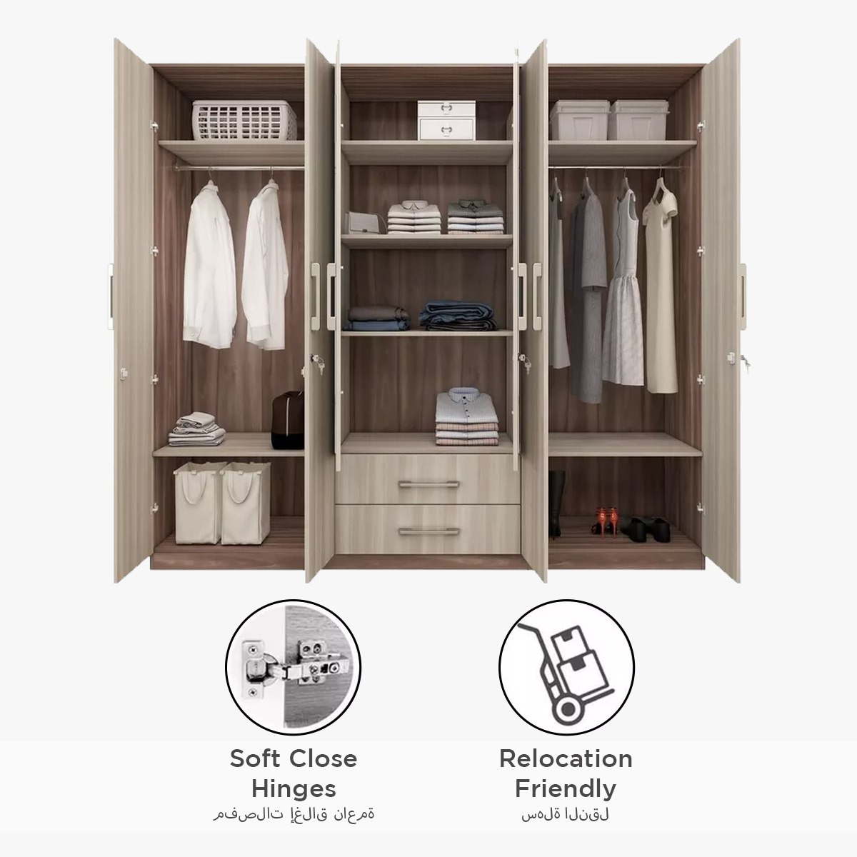 Wardrobes with deals drawers inside