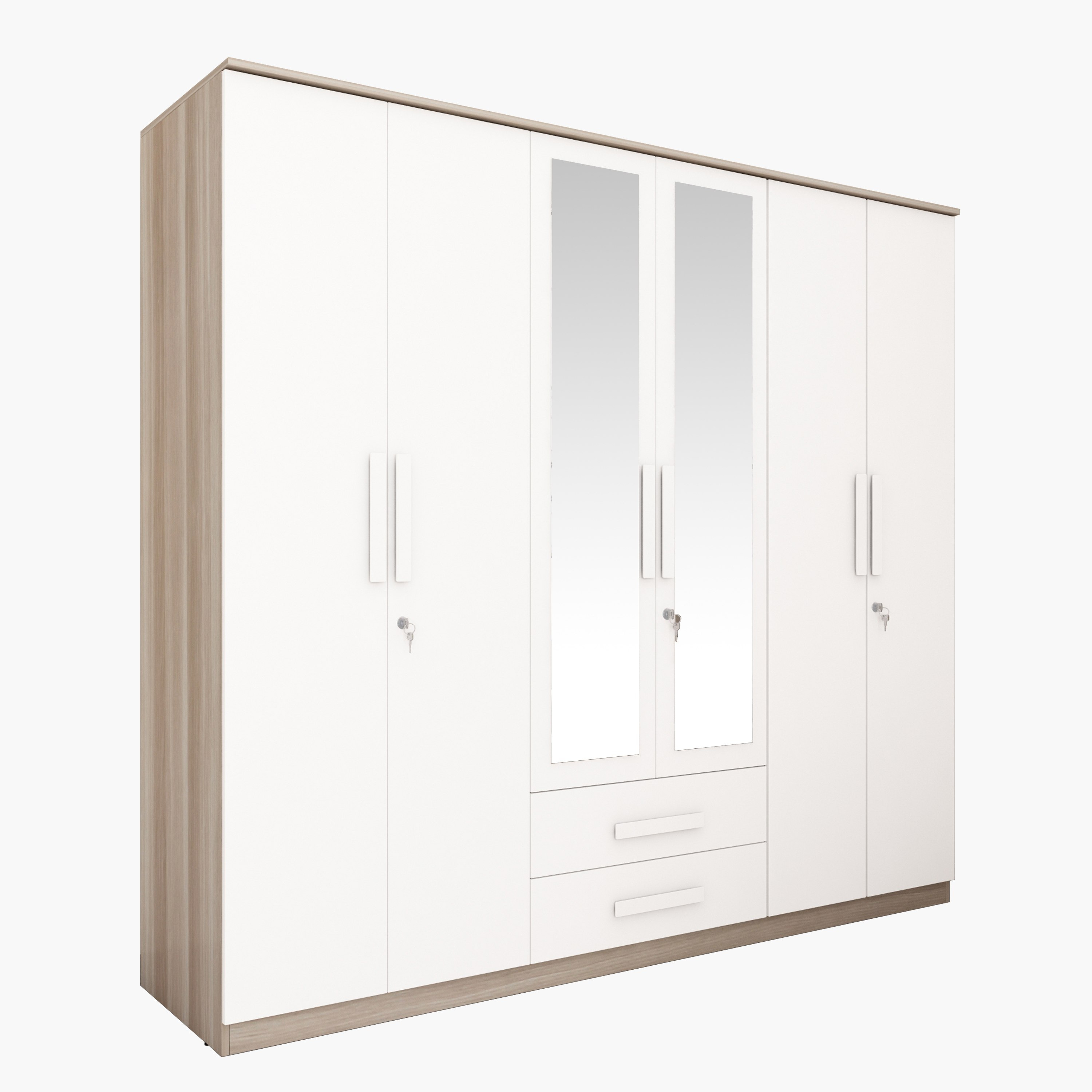 خزانة ملابس 6 أبواب مع مرآة من هارفارد-hbxfurniture-wardrobes-image-4