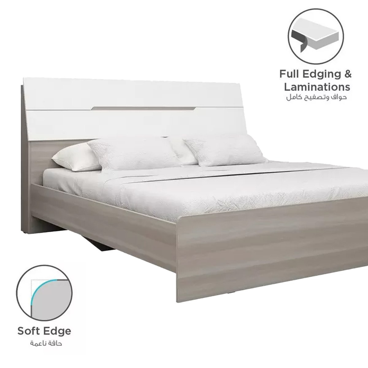 طقم غرفة نوم كينج 5 قطع من نيوبورت - 180x200 سم-hbxbedroom-bedsandbedsets-bedroomsets-king-image-5