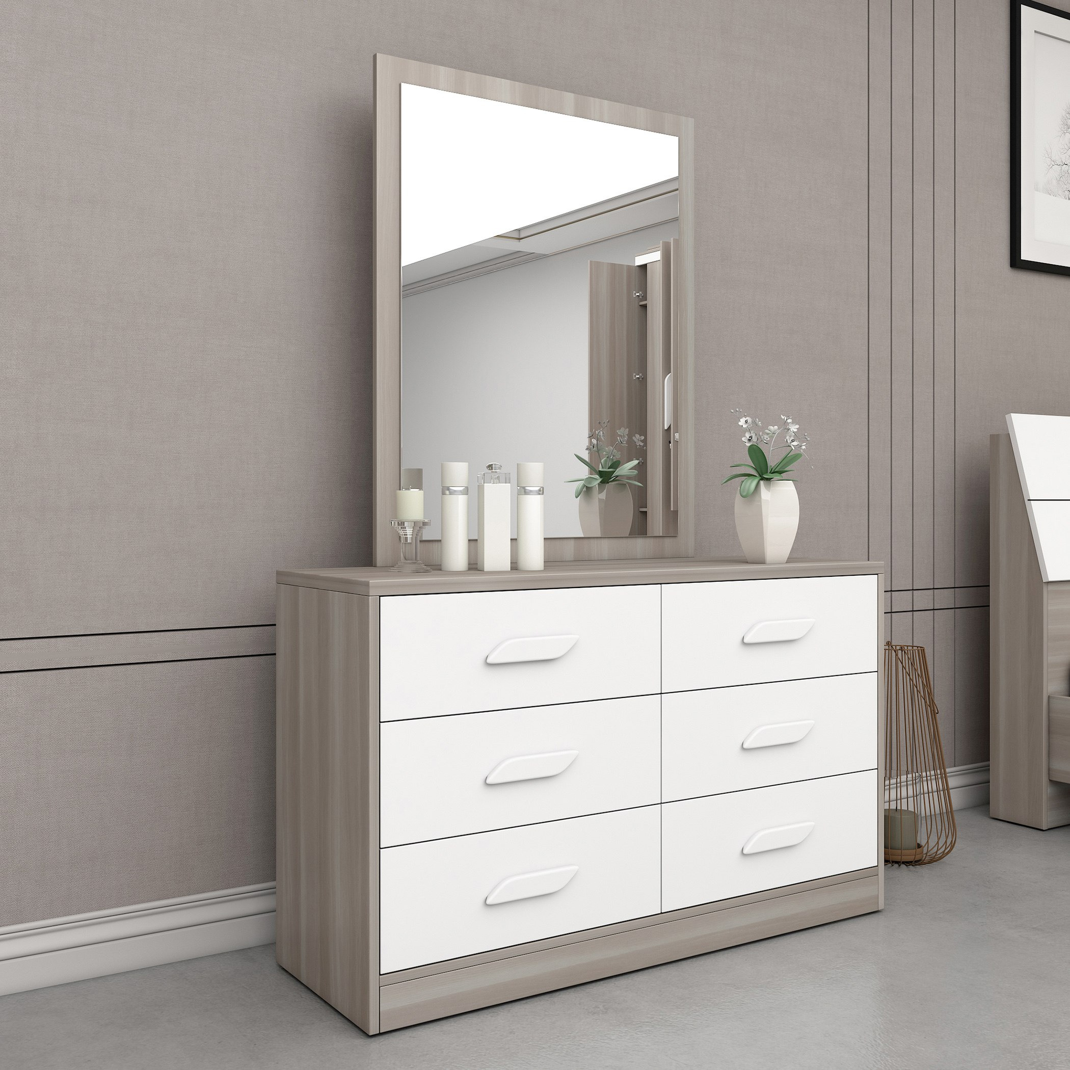 طقم غرفة نوم كينج 5 قطع من نيوبورت - 180x200 سم-hbxbedroom-bedsandbedsets-bedroomsets-king-image-9