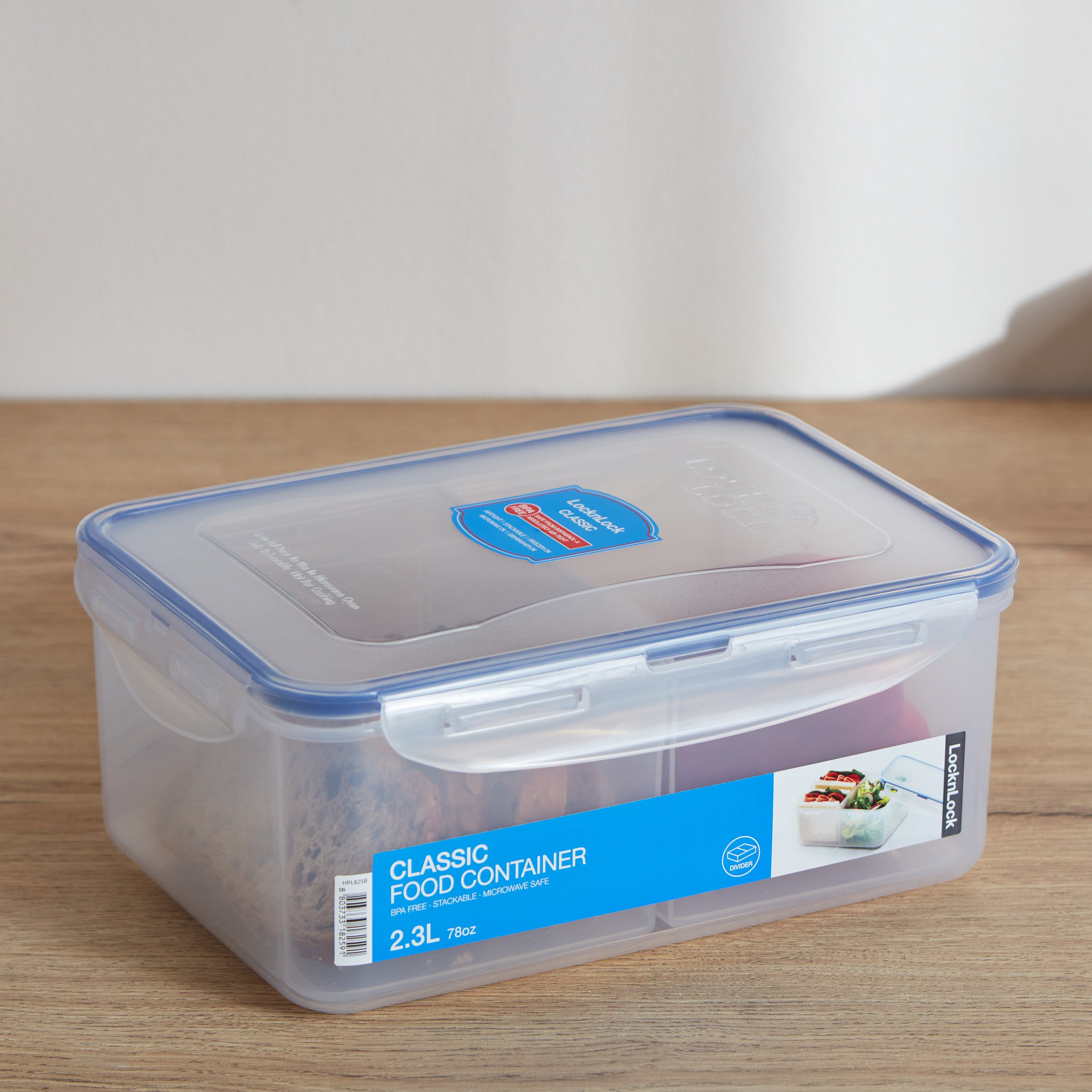 حاوية طعام مستطيلة بفواصل من لوك أند لوك - 2.3 لتر-hbxhomeware-hbxkitchen-image-1