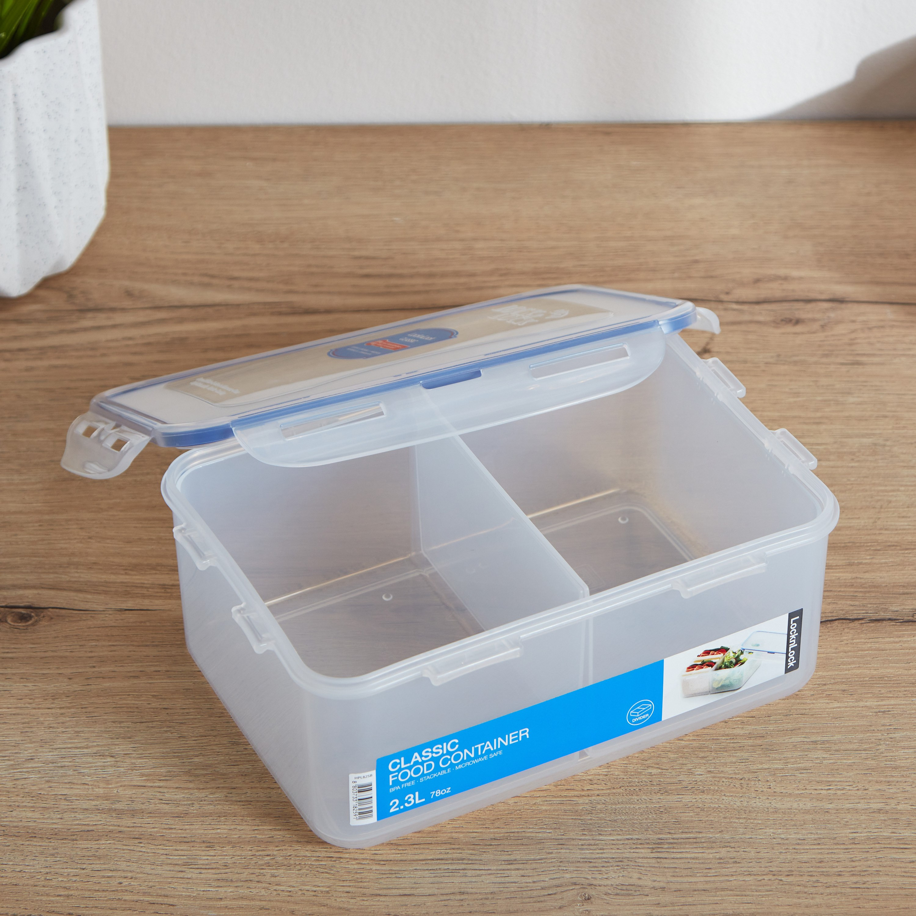 حاوية طعام مستطيلة بفواصل من لوك أند لوك - 2.3 لتر-hbxhomeware-hbxkitchen-image-3