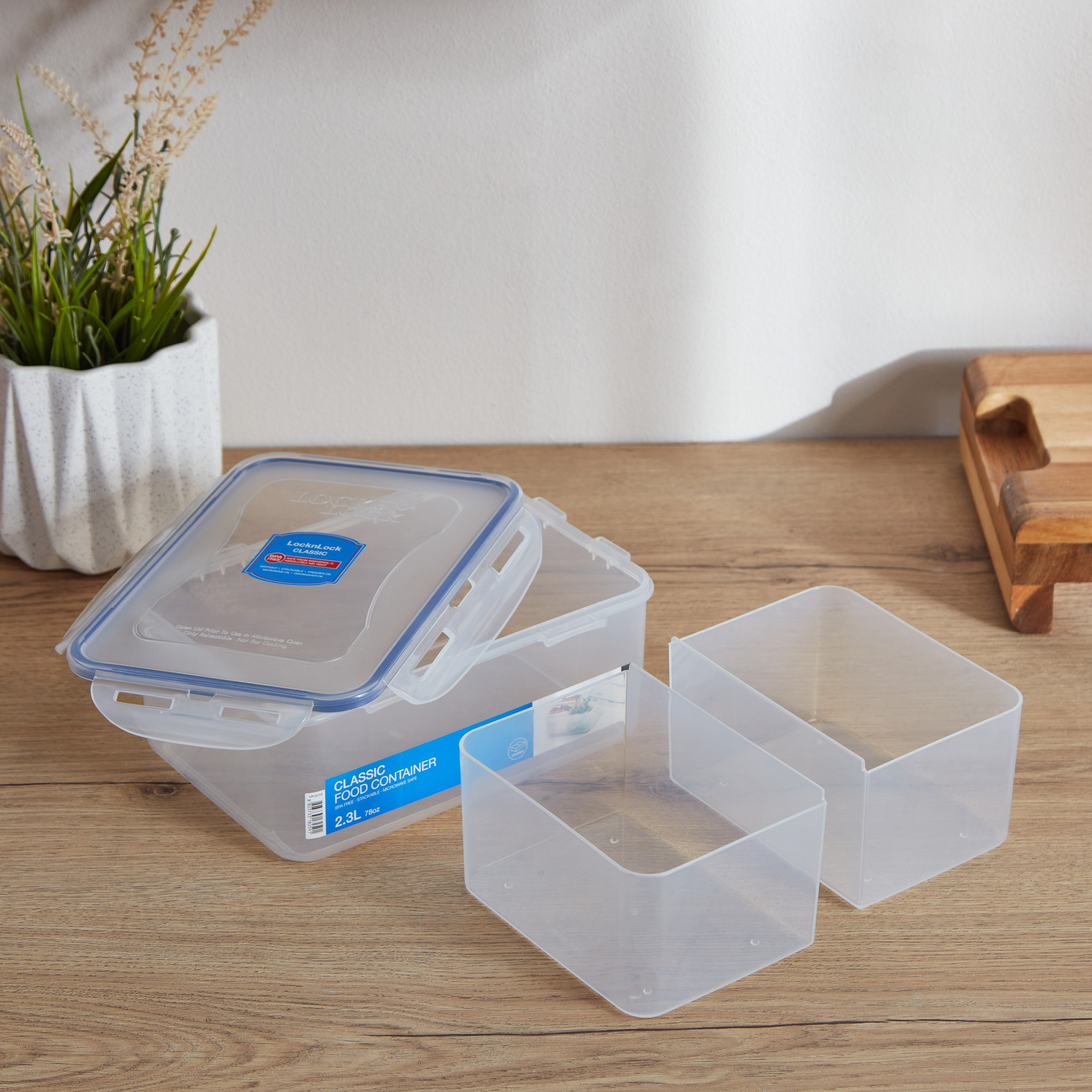حاوية طعام مستطيلة بفواصل من لوك أند لوك - 2.3 لتر-hbxhomeware-hbxkitchen-image-4