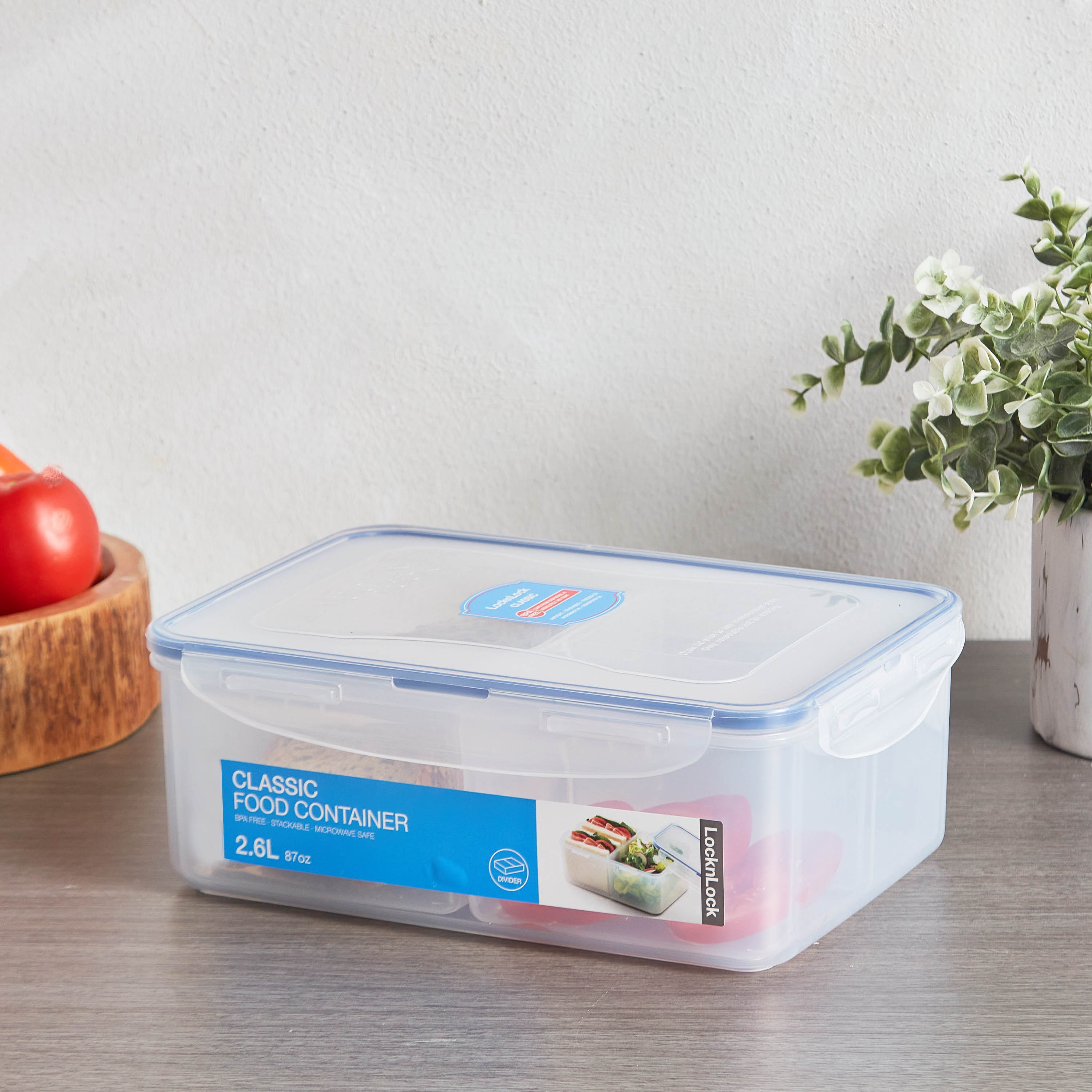 حاوية طعام مستطيلة مع فواصل من لوك أند لوك - 2.6 لتر-hbxhomeware-hbxkitchen-image-1
