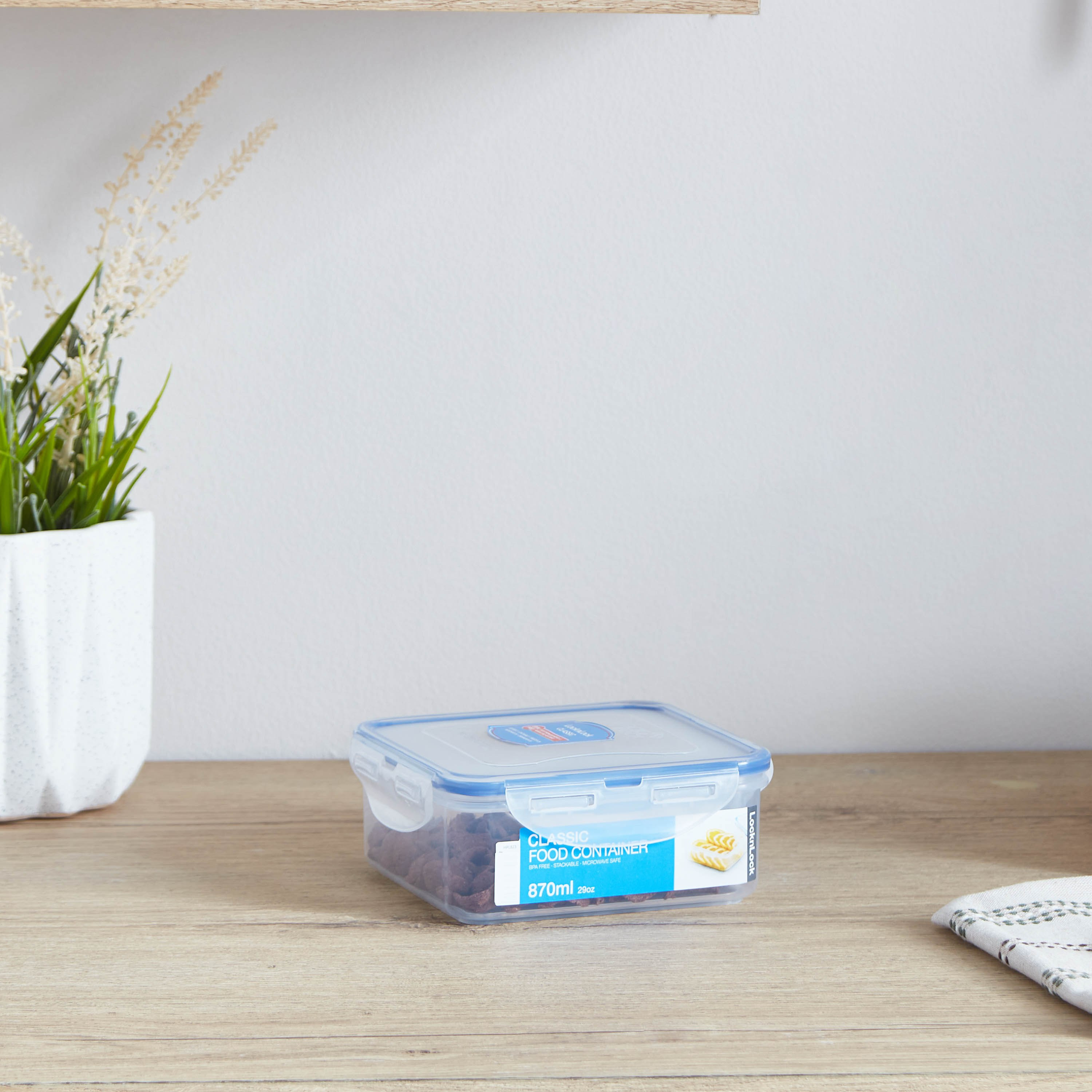 حاوية طعام مربعة من لوك أند لوك - 870 مل-hbxhomeware-hbxkitchen-image-1