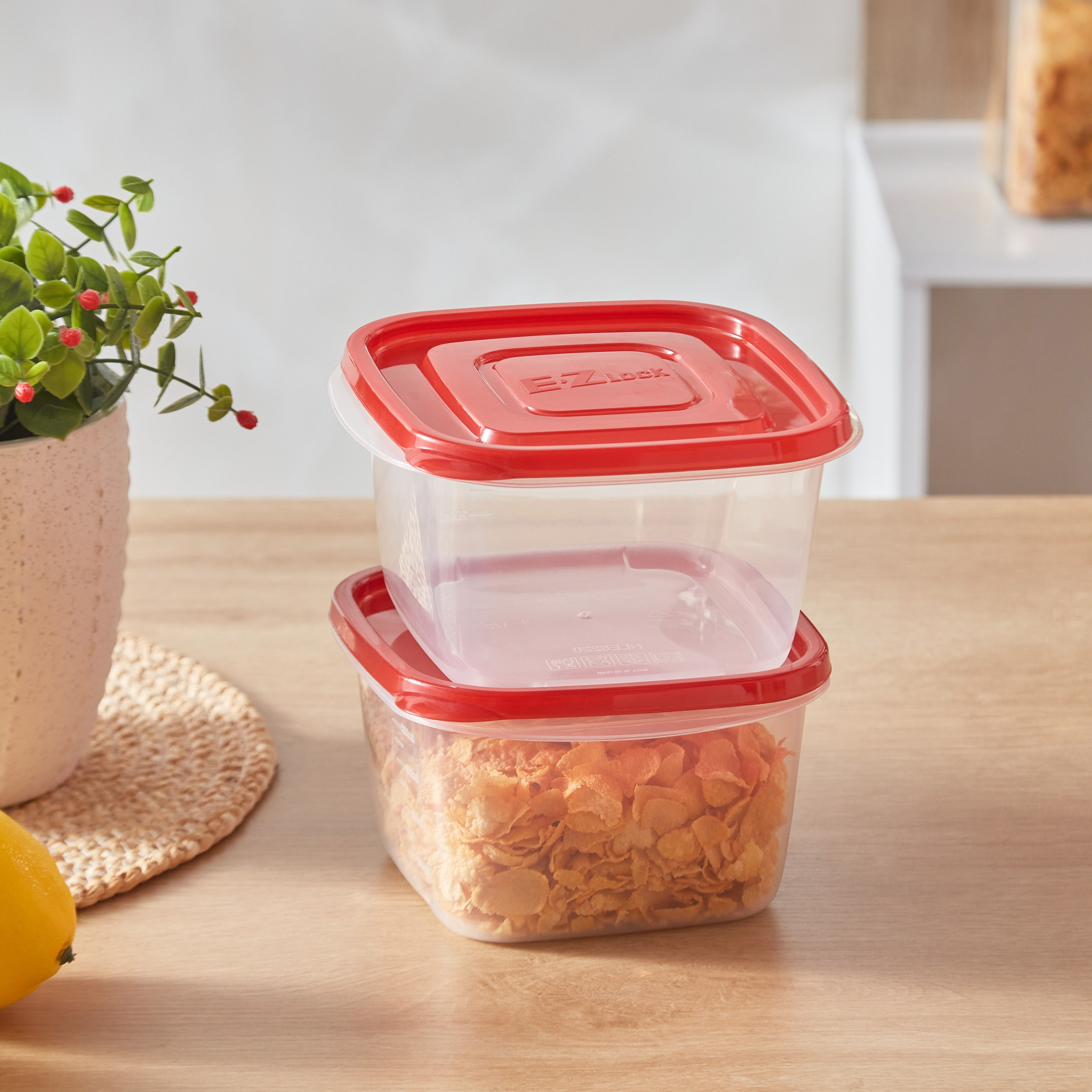 طقم حاويات إيزي لوك مربعة -قطعتين من لوك أند لوك -970 مل-hbxhomeware-hbxkitchen-image-1