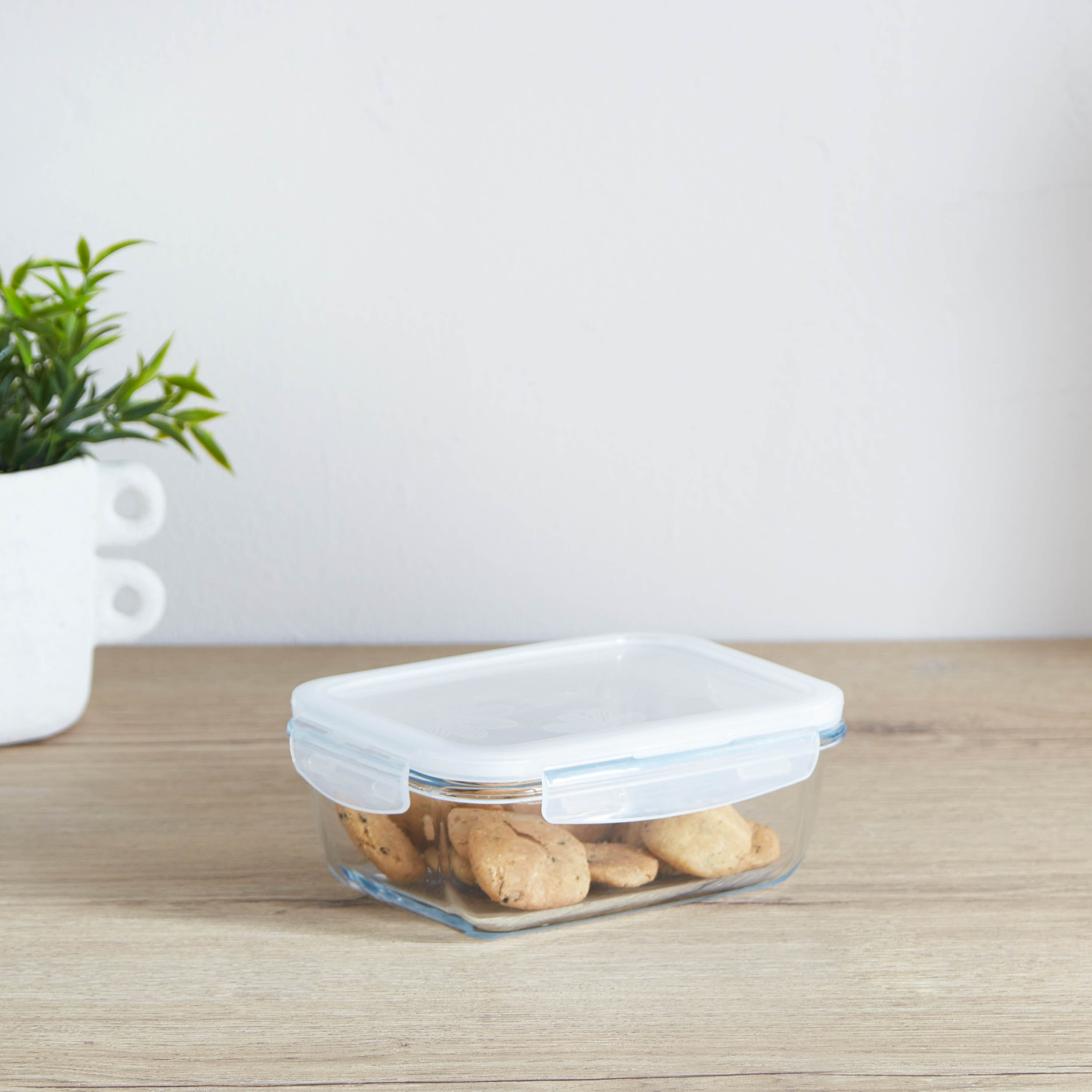 حاوية فرن زجاج مربعة مع غطاء من لوك أند لوك - 930 مل-hbxhomeware-hbxkitchen-image-1
