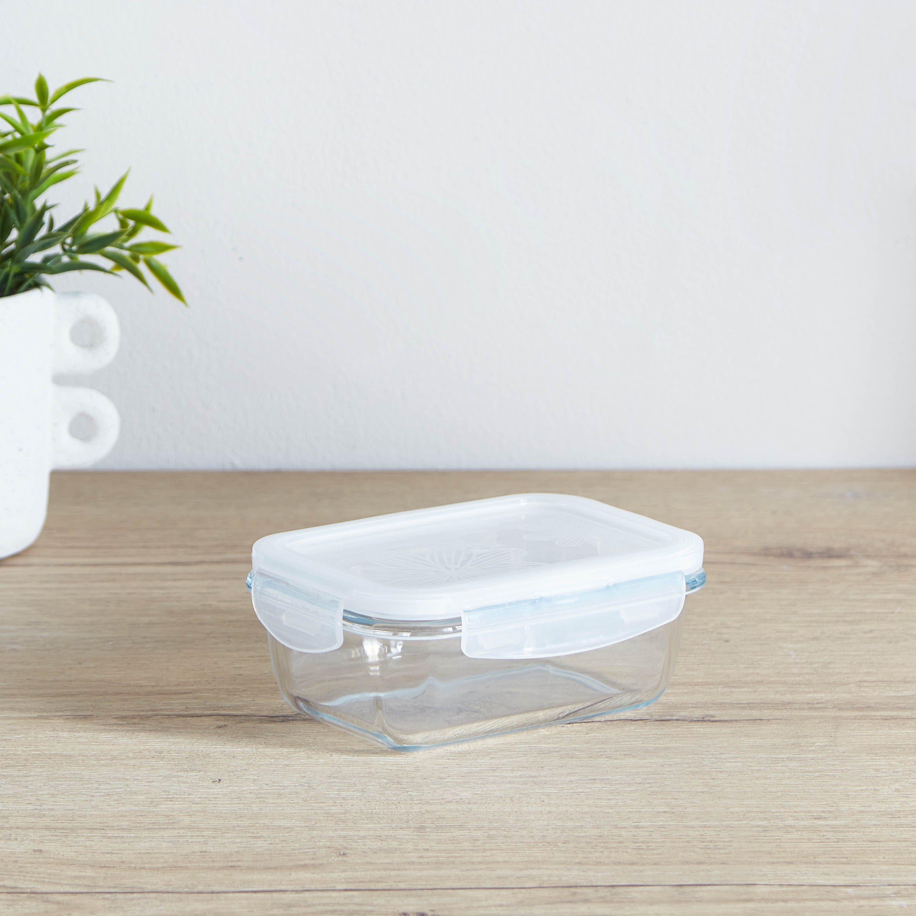 Lock & Lock Oven Glass Rectangle Food Container with Lid - 430 ml-hbxhomeware-hbxkitchen-image-2