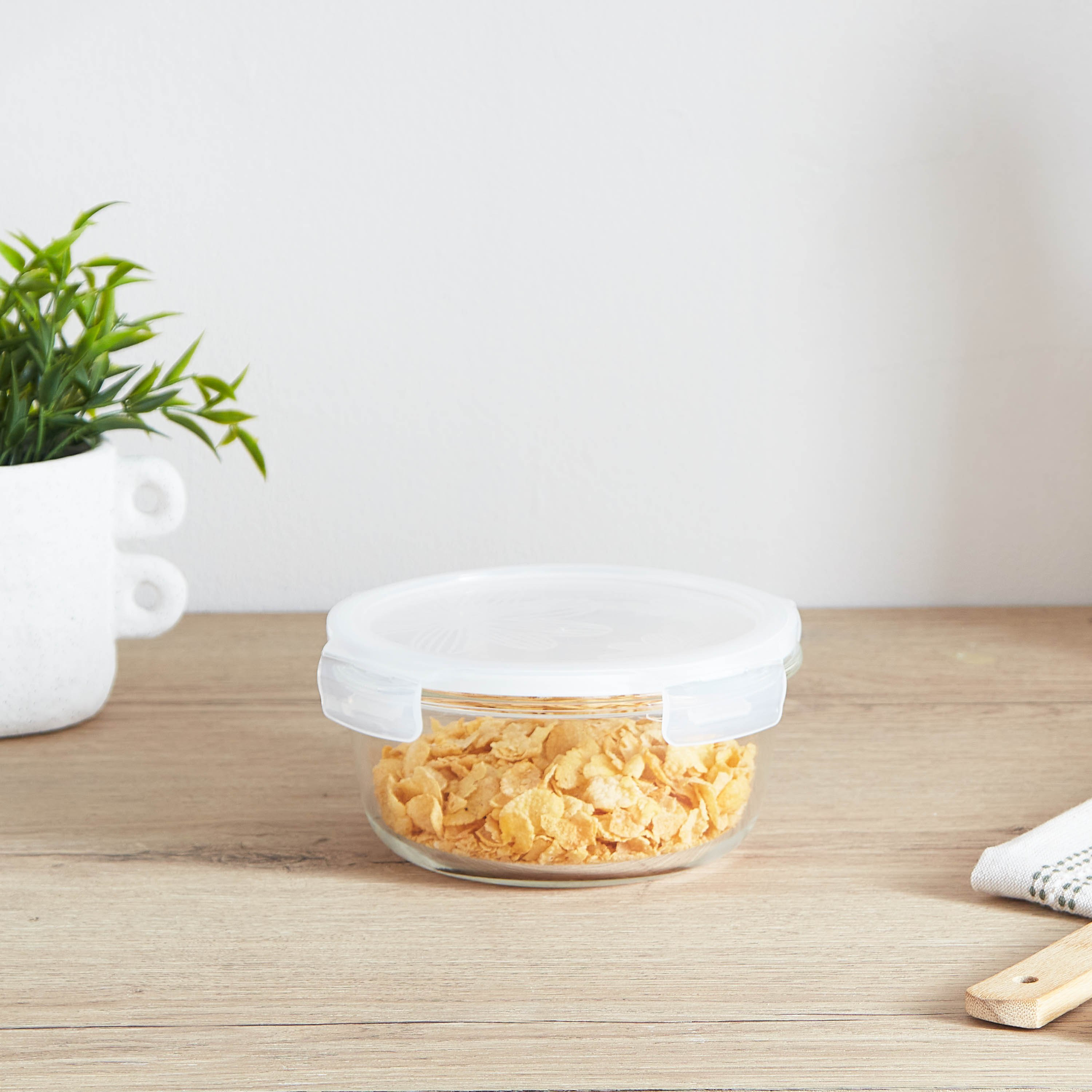 Lock & Lock Oven Glass Round with Lid - 870 ml-hbxhomeware-hbxkitchen-image-1