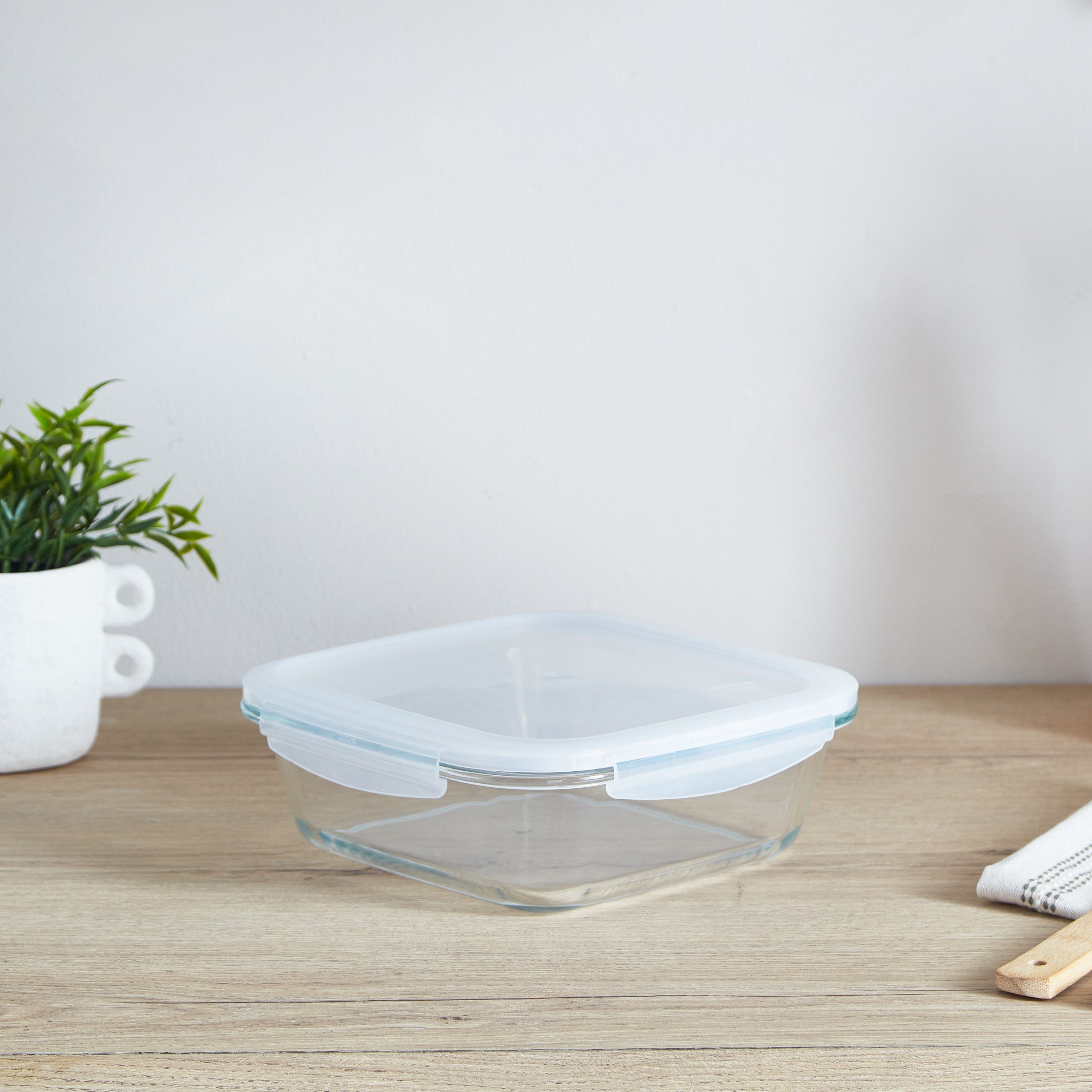 حاوية فرن زجاج مربعة مع غطاء من لوك أند لوك - 2 لتر-hbxhomeware-hbxkitchen-image-2