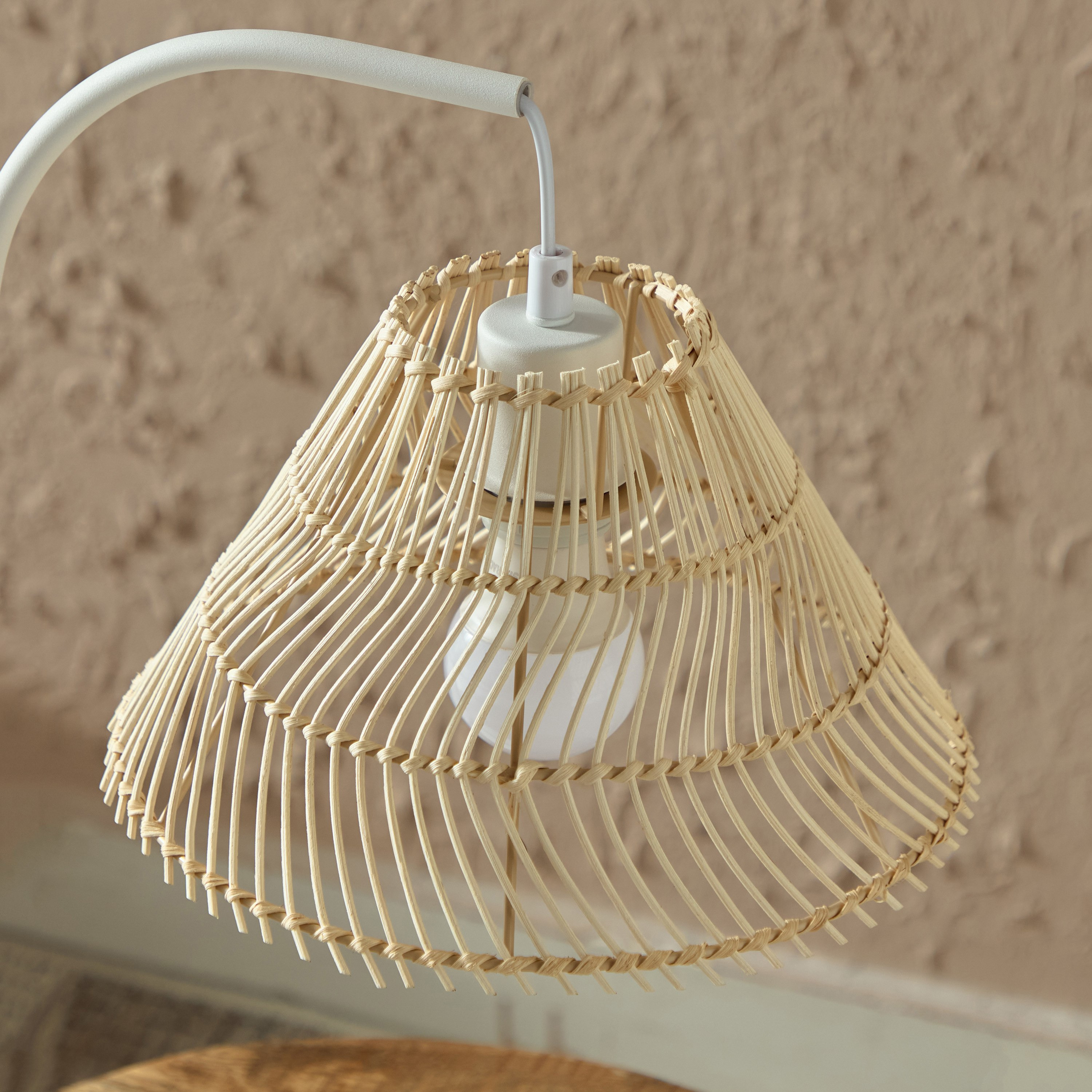 مصباح طاولة معدن مع غطاء راتان طبيعي من ستارك - 33x25x48.5 سم-hbxlivingroom-lighting-tablelamps-image-3
