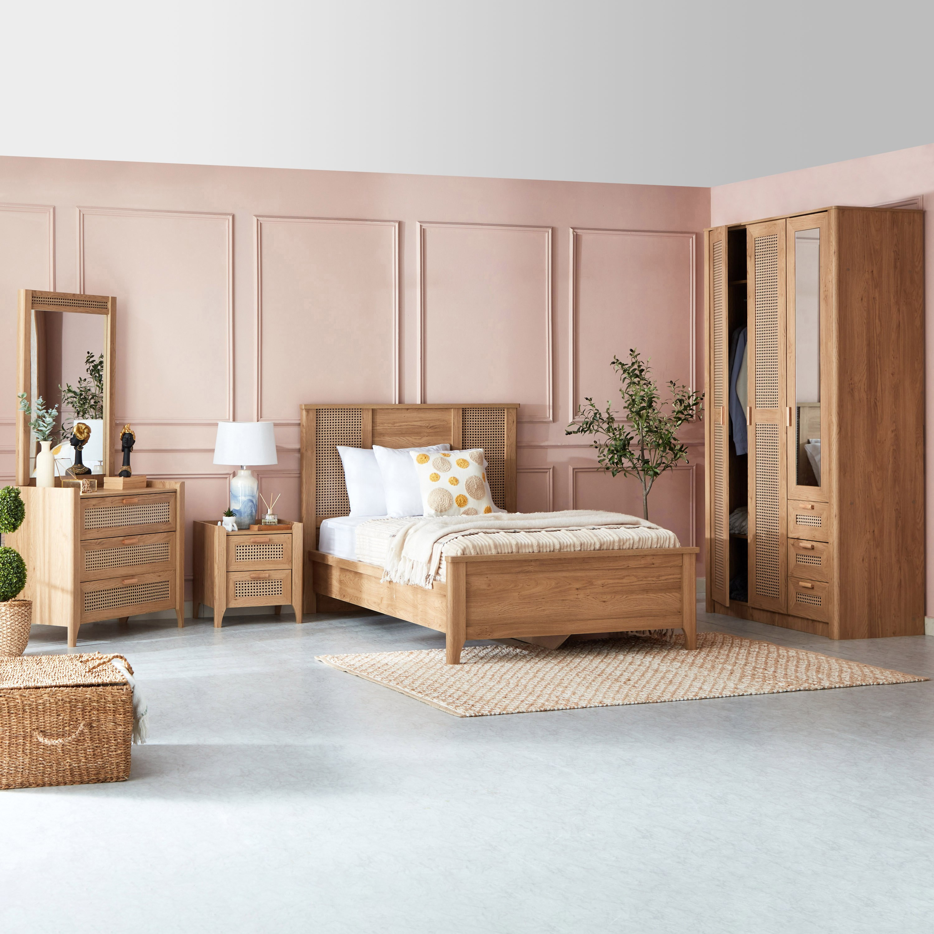Java 3-Door Wardrobe with 3 Drawers and Mirror-hbxfurniture-wardrobes-image-13