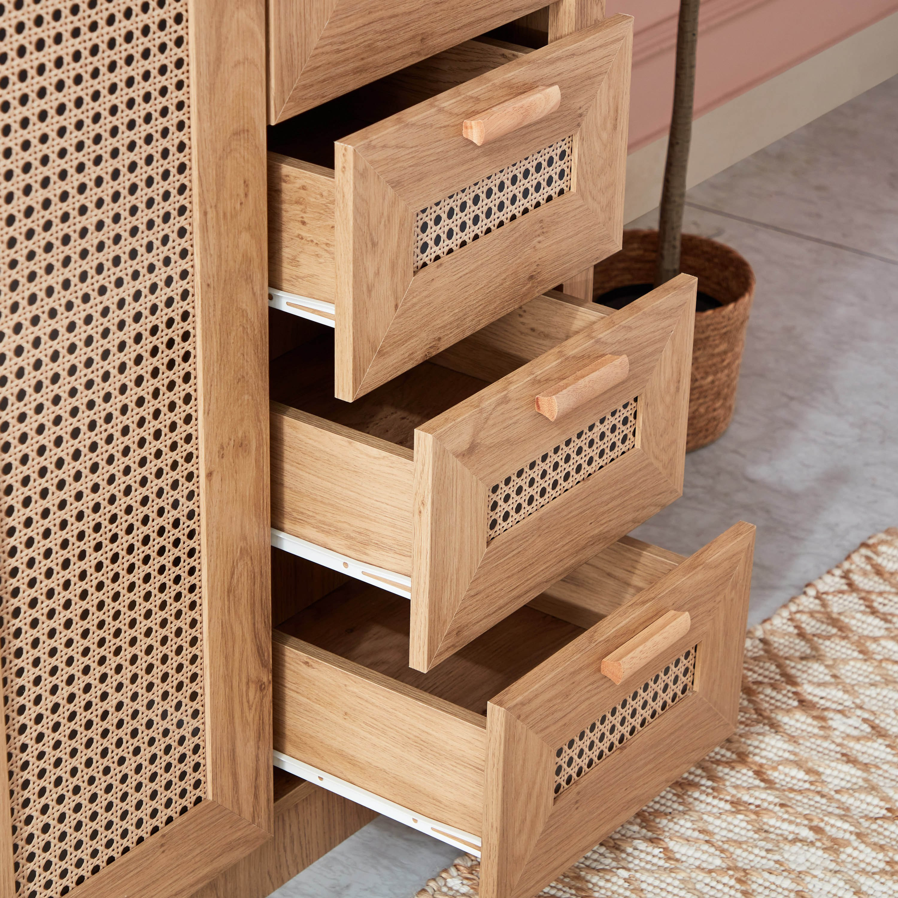 Java 3-Door Wardrobe with 3 Drawers and Mirror-hbxfurniture-wardrobes-image-9