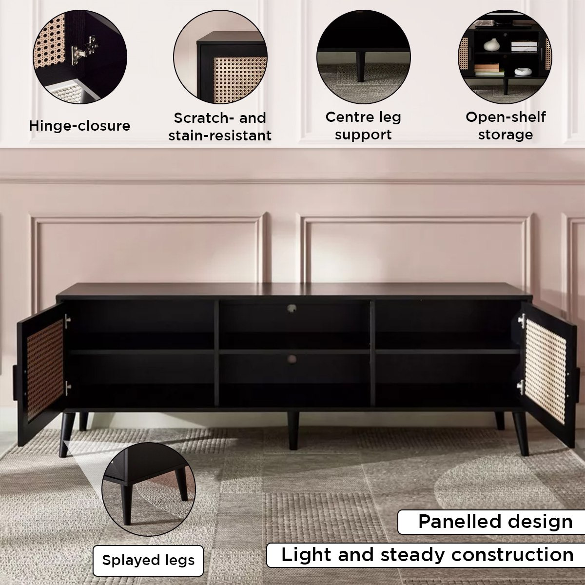 Nordic Rattan 1.6 Metre TV unit for TVs up to 70 inches-hbxlivingroom-mediaunitsandstorage-tvunits-image-5