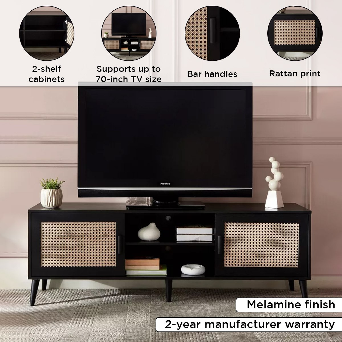 Nordic Rattan 1.6 Metre TV unit for TVs up to 70 inches-hbxlivingroom-mediaunitsandstorage-tvunits-image-4