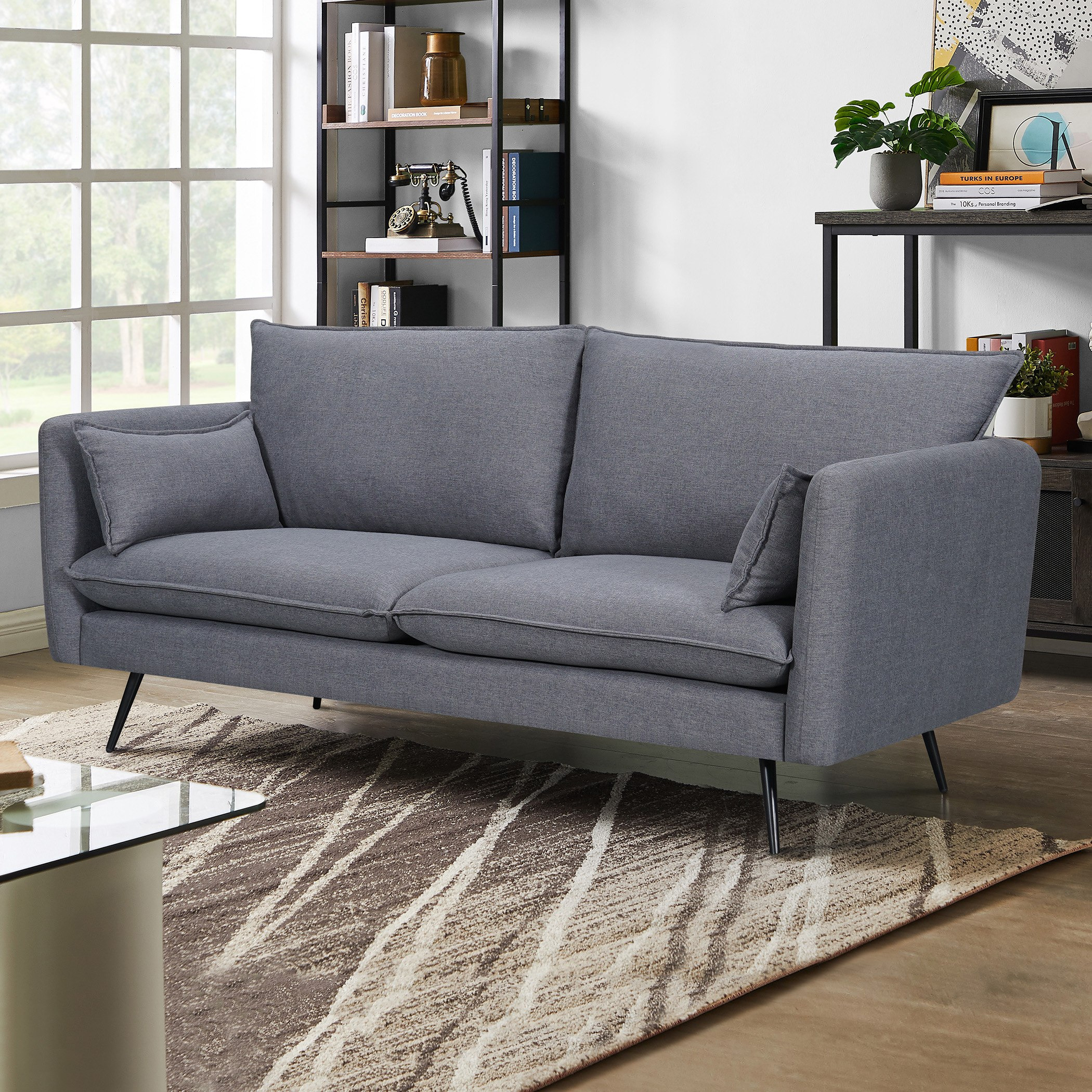 كنبة قماش 3 مقاعد مع وسادتين من أرتيجو-hbxlivingroom-sofasandarmchairs-sofas-image-1