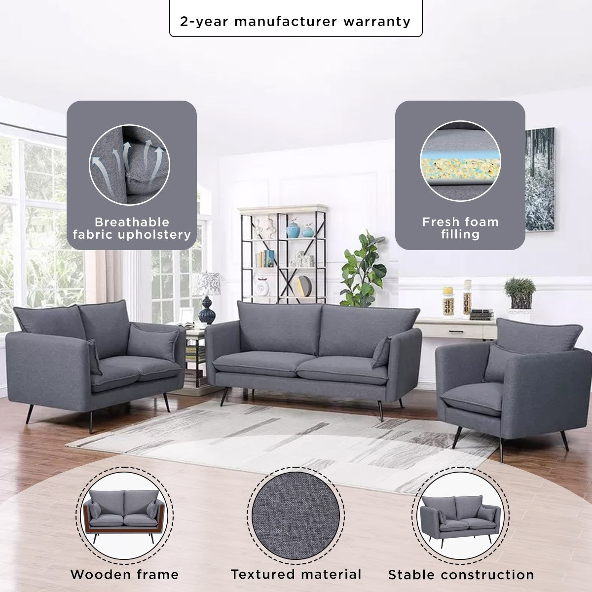 كنبة قماش مقعدين مع وسادتين من أرتيجو-hbxlivingroom-sofasandarmchairs-sofas-image-5