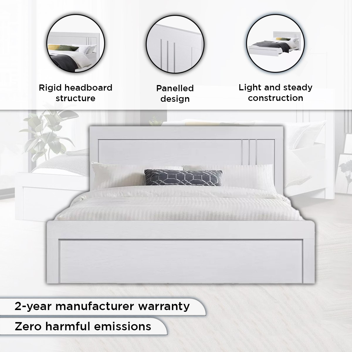 Movo Cornell Queen Bed - 150x200 cm-hbxbedroom-bedsandbedsets-beds-queen-image-10