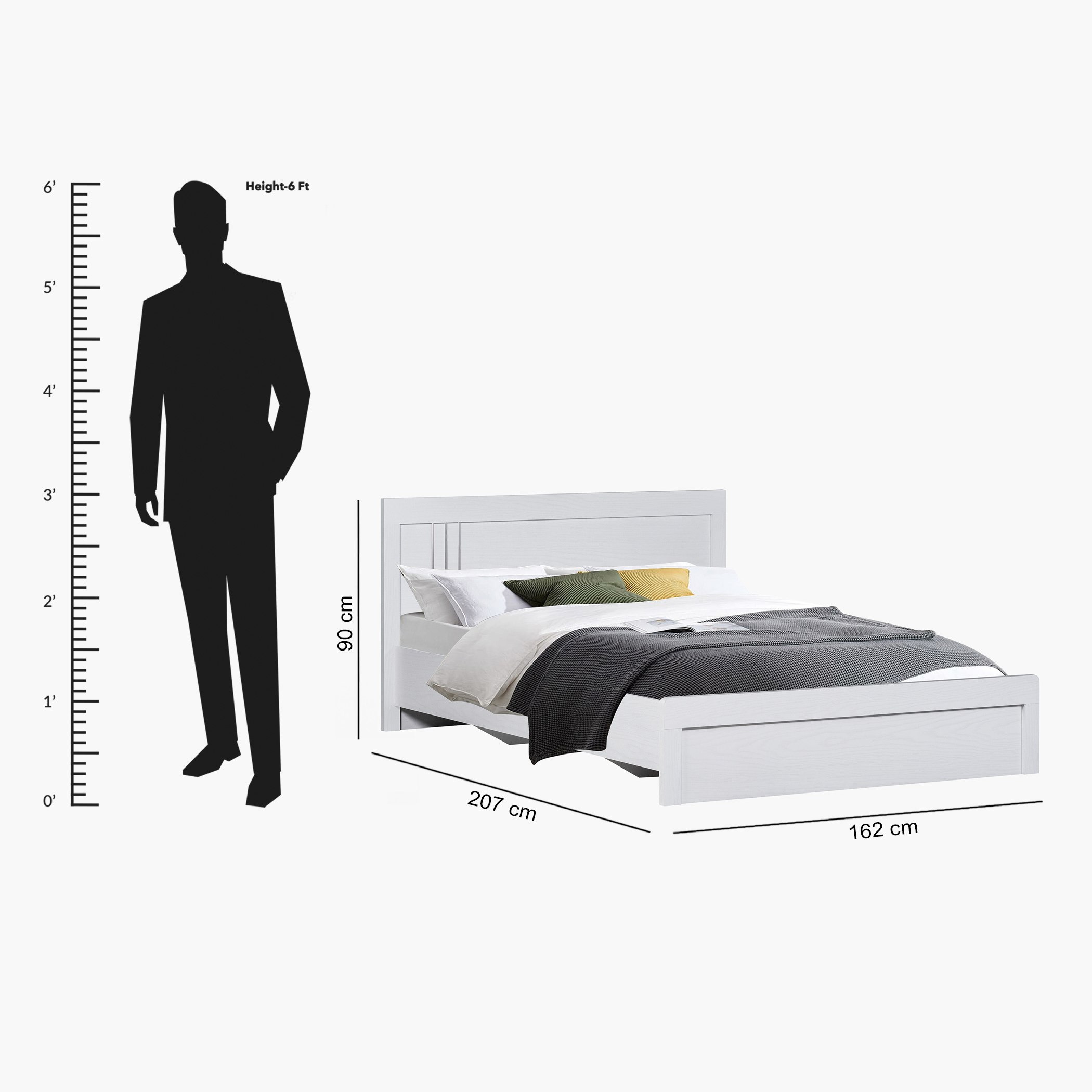 Movo Cornell Queen Bed - 150x200 cm-hbxbedroom-bedsandbedsets-beds-queen-image-11