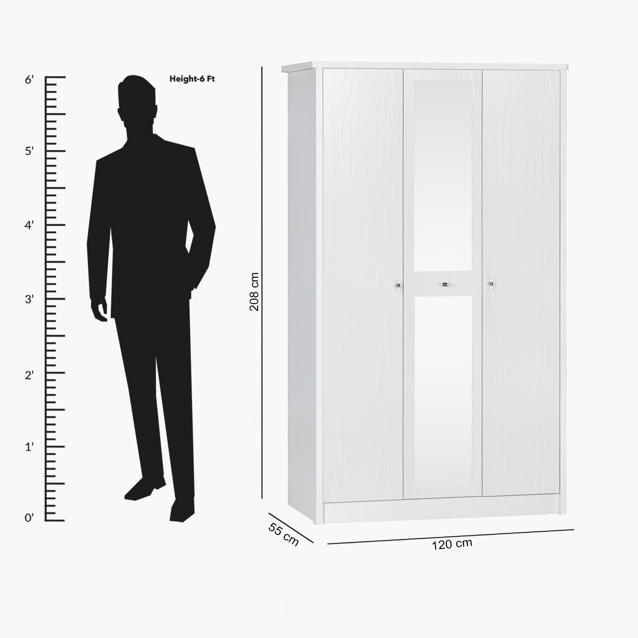خزانة ملابس 3 أبواب مع مرآة - كورنيل من موڤو-hbxfurniture-wardrobes-image-13