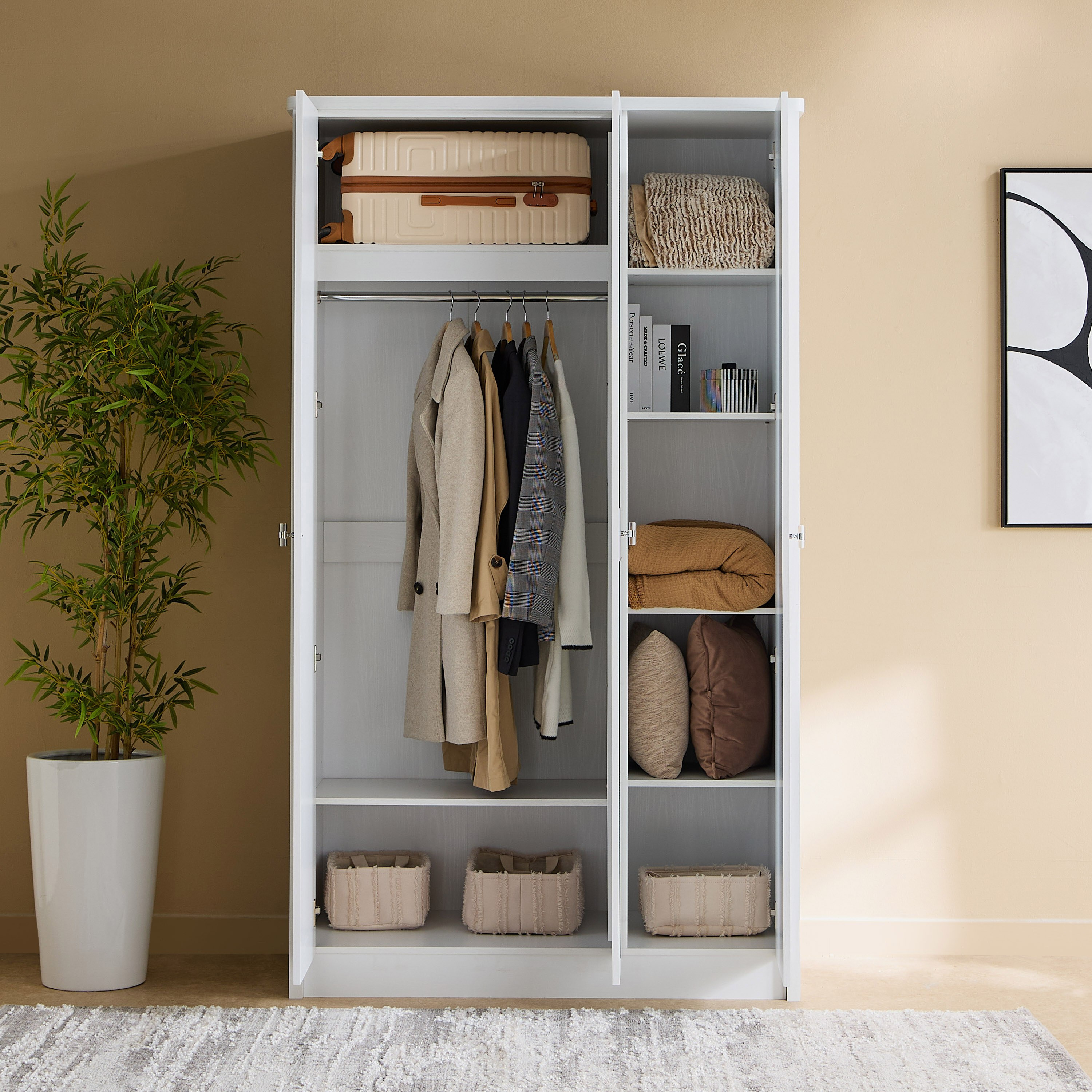 خزانة ملابس 3 أبواب مع مرآة - كورنيل من موڤو-hbxfurniture-wardrobes-image-3